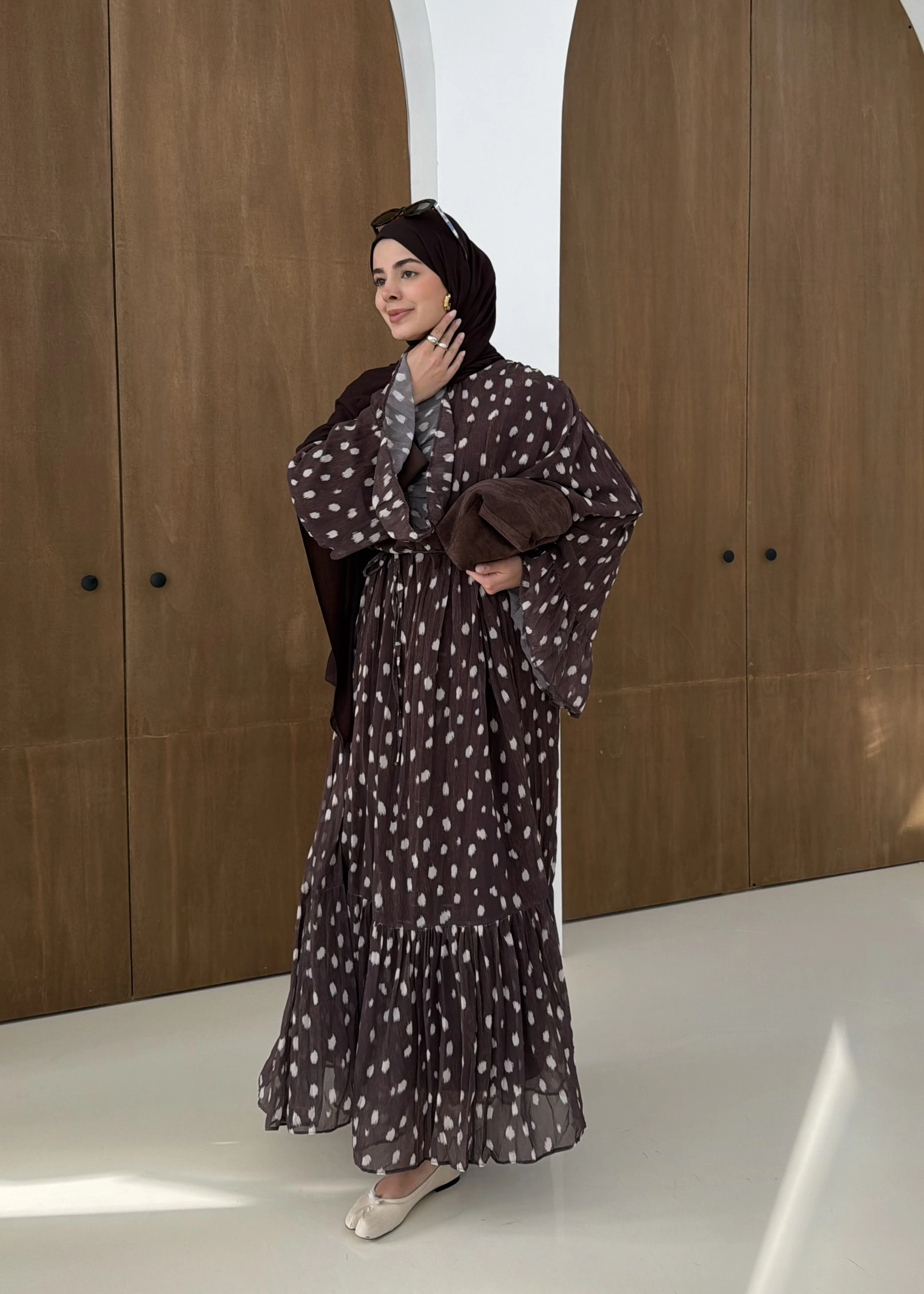 BAMBİ DESEN NİZWA ELBİSE