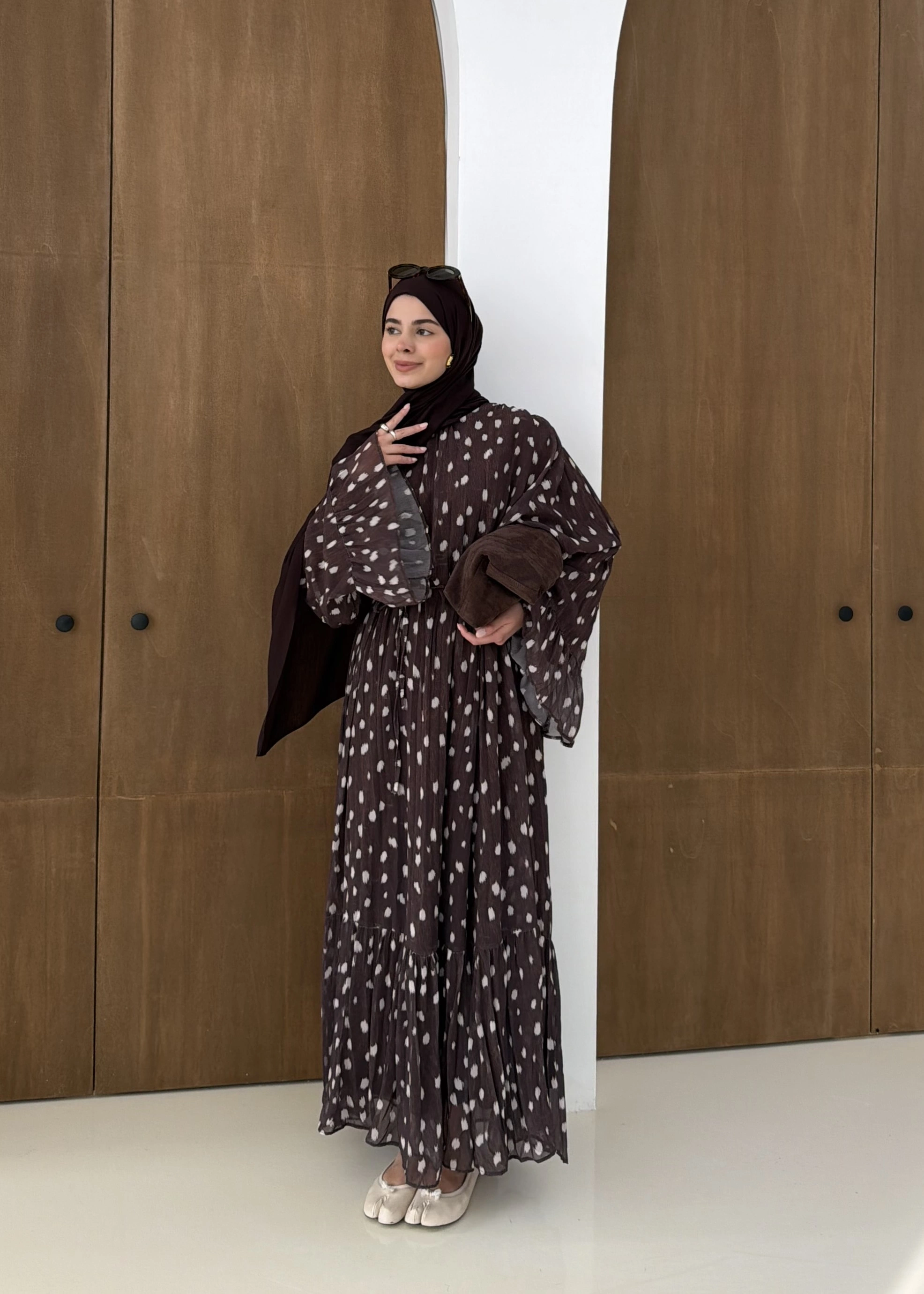 BAMBİ DESEN NİZWA ELBİSE