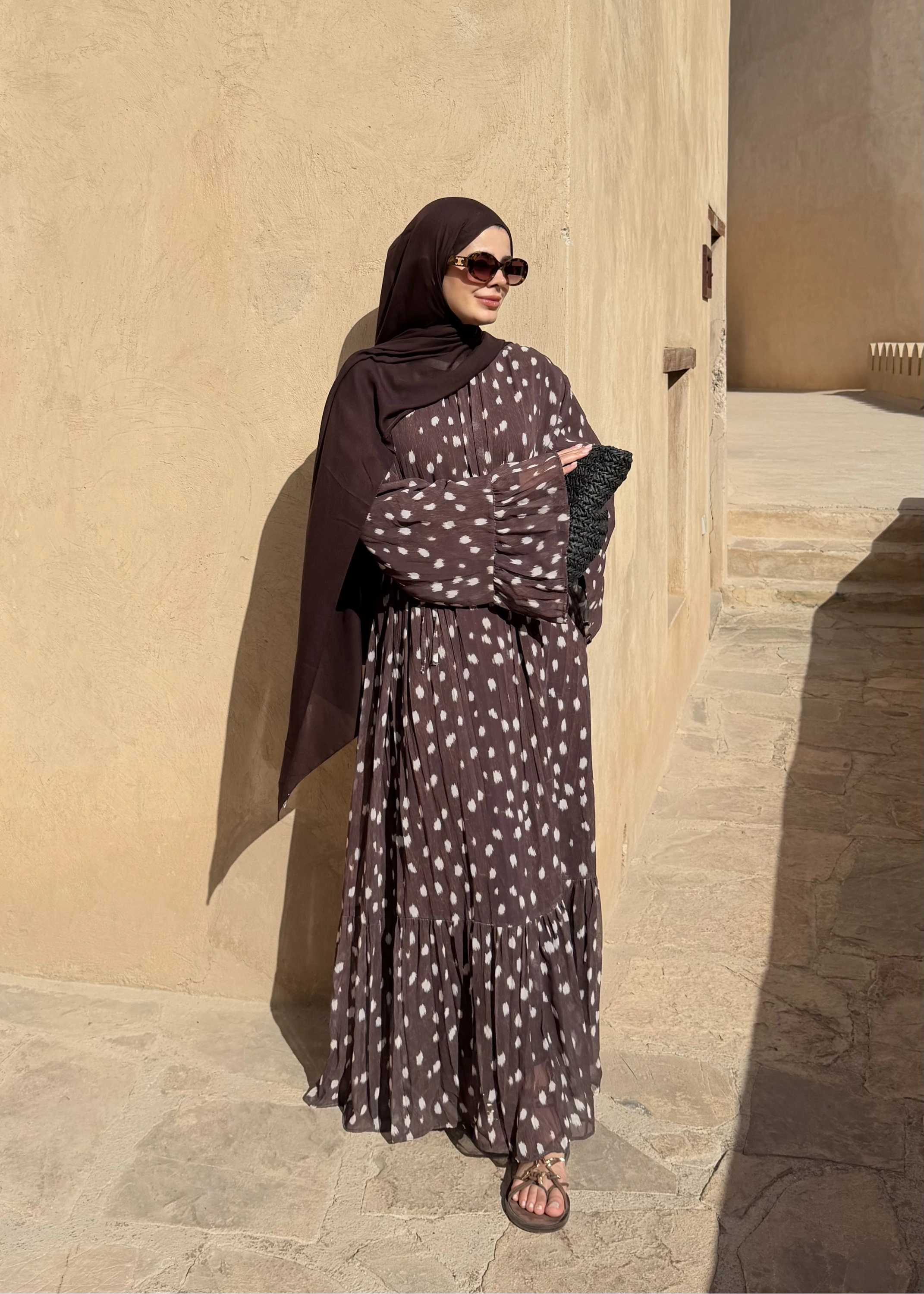 BAMBİ DESEN NİZWA ELBİSE