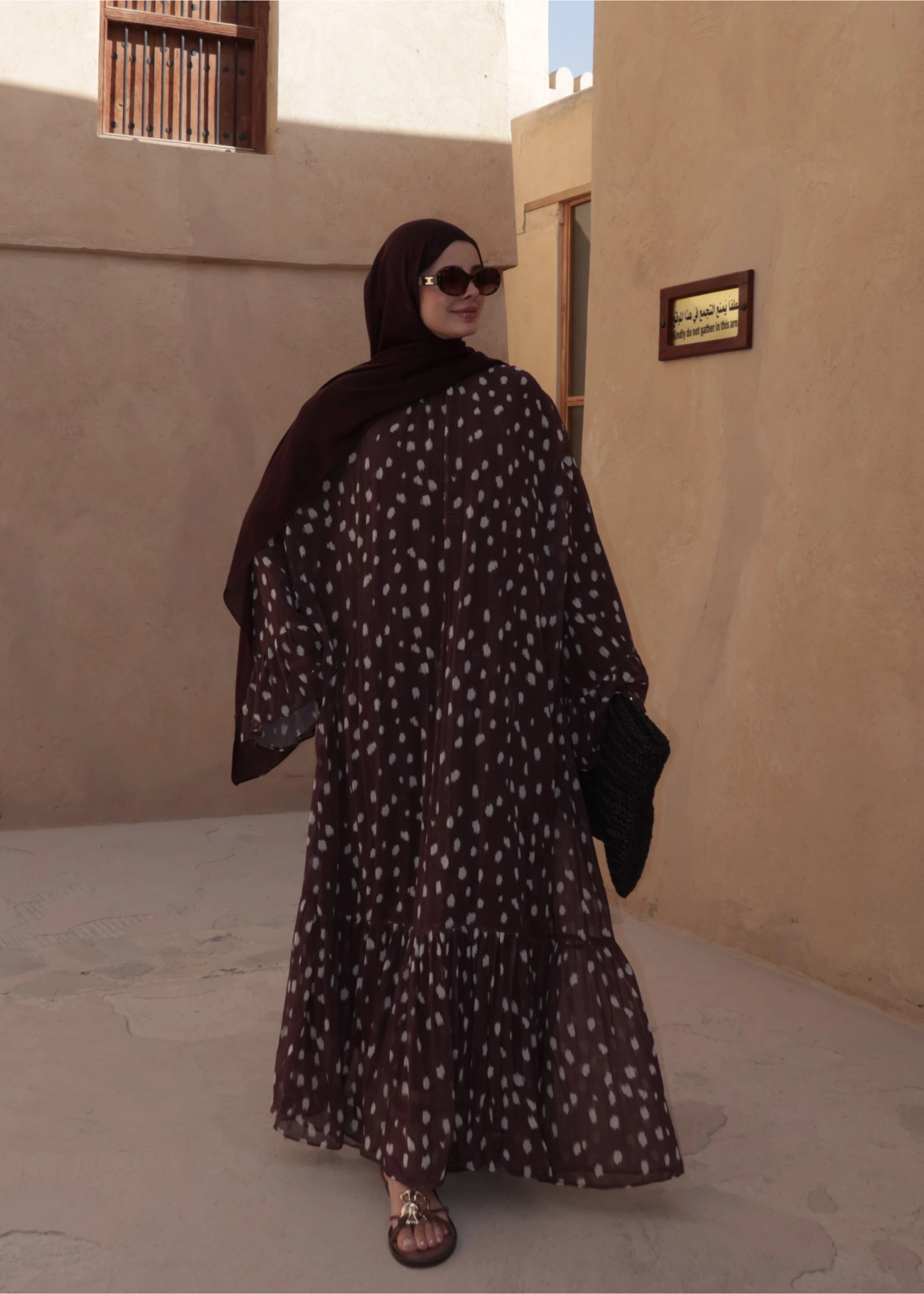 BAMBİ DESEN NİZWA ELBİSE