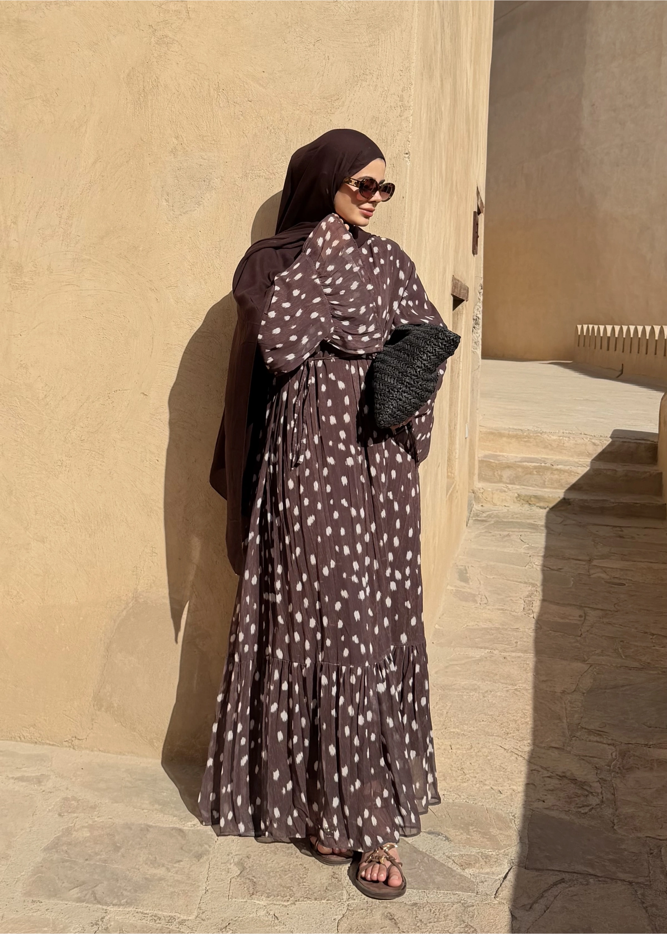 BAMBİ DESEN NİZWA ELBİSE