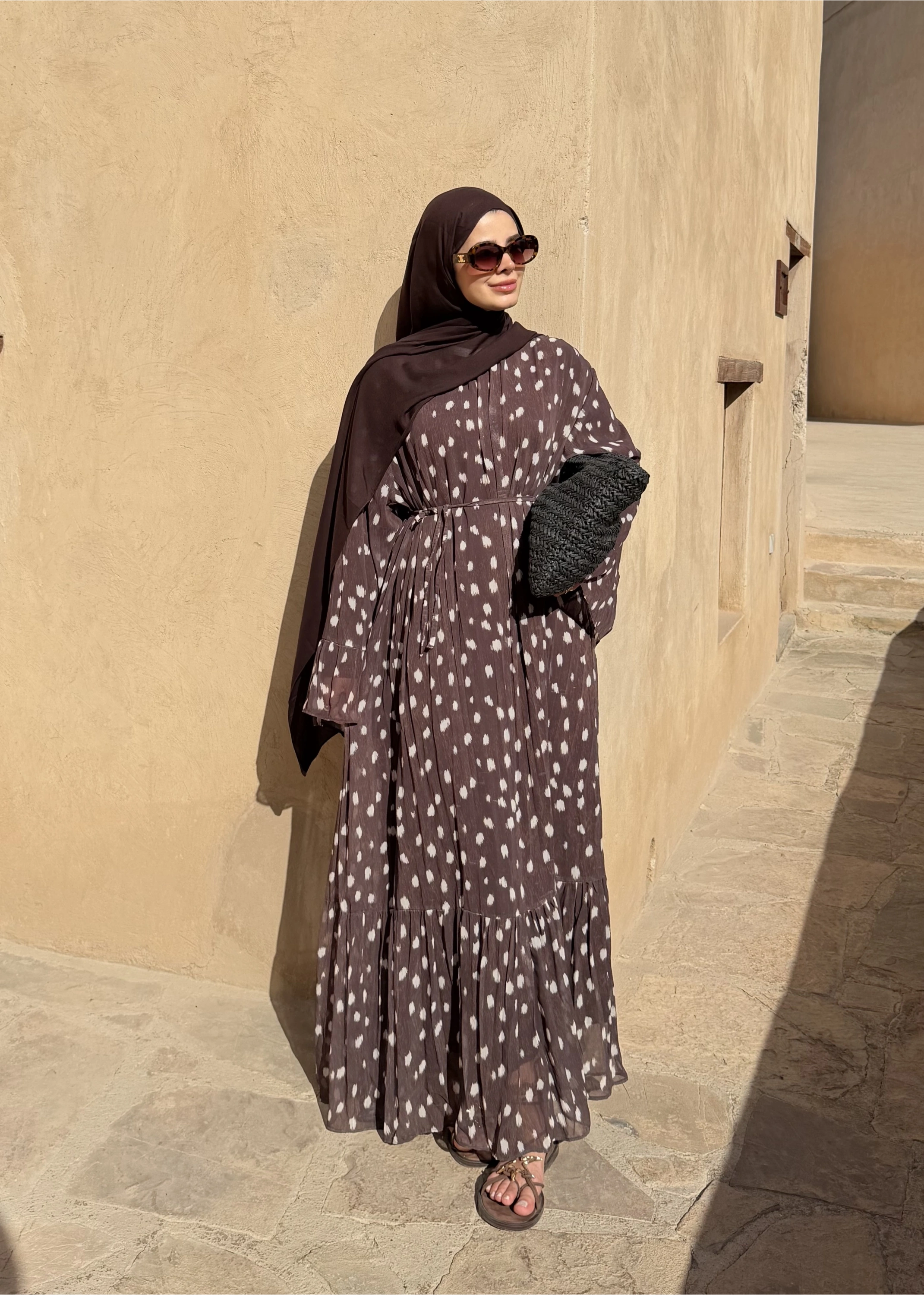 BAMBİ DESEN NİZWA ELBİSE