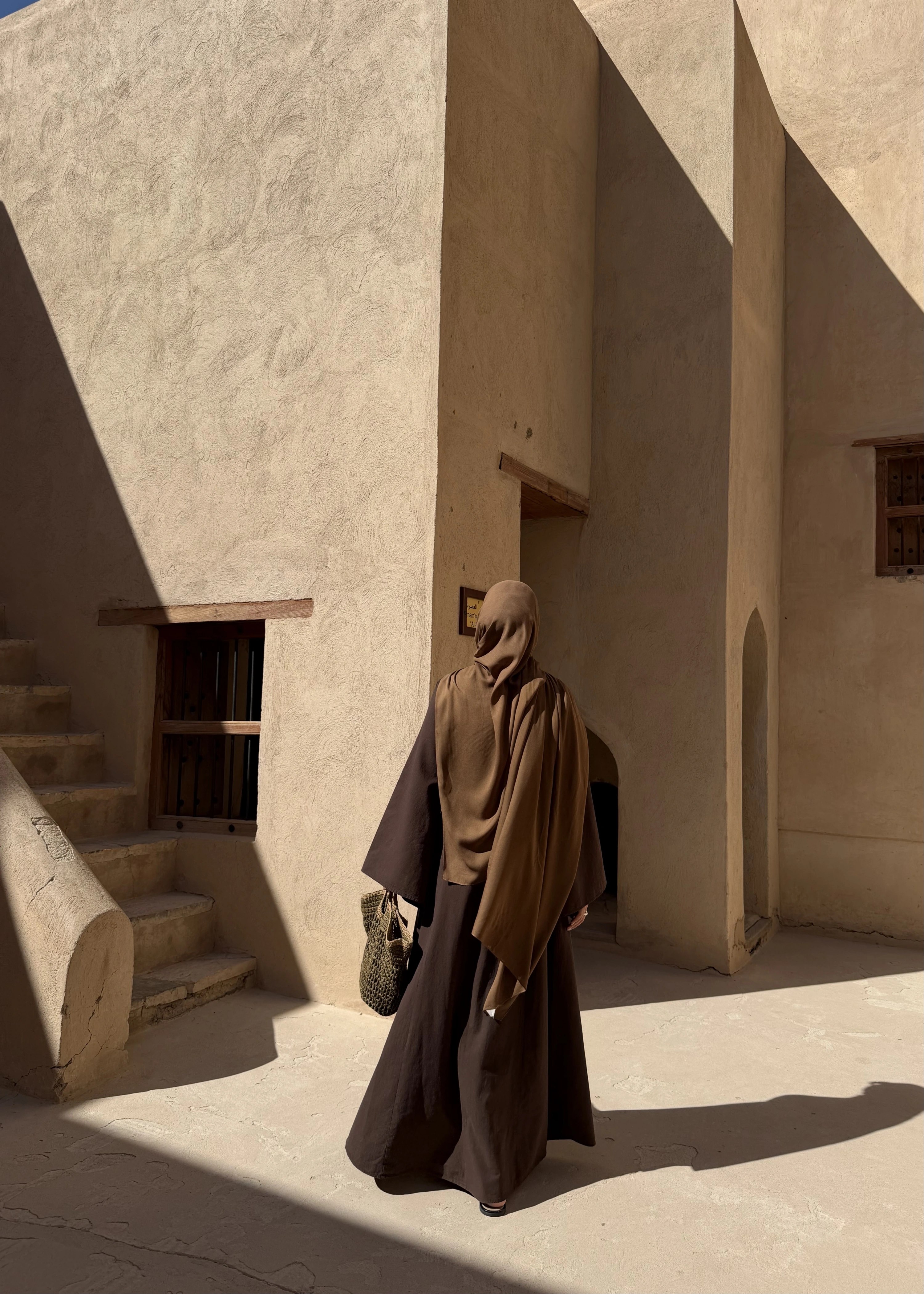 2360 ASİMETRİK GENİŞ KOL ELBİSE kahve