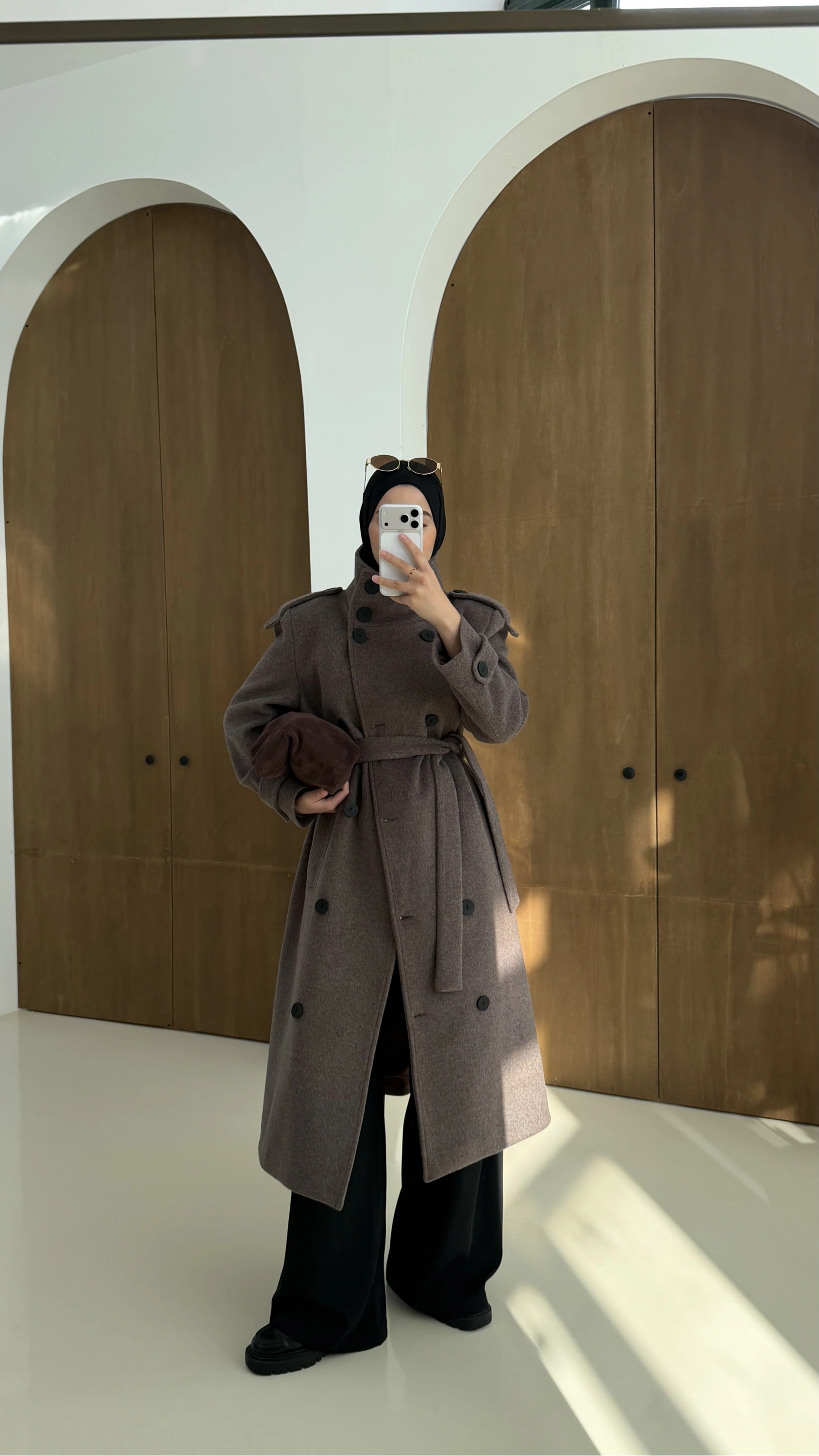 İTHAL KAŞE YÜN DOKULU MASSİİ KABAN kahve