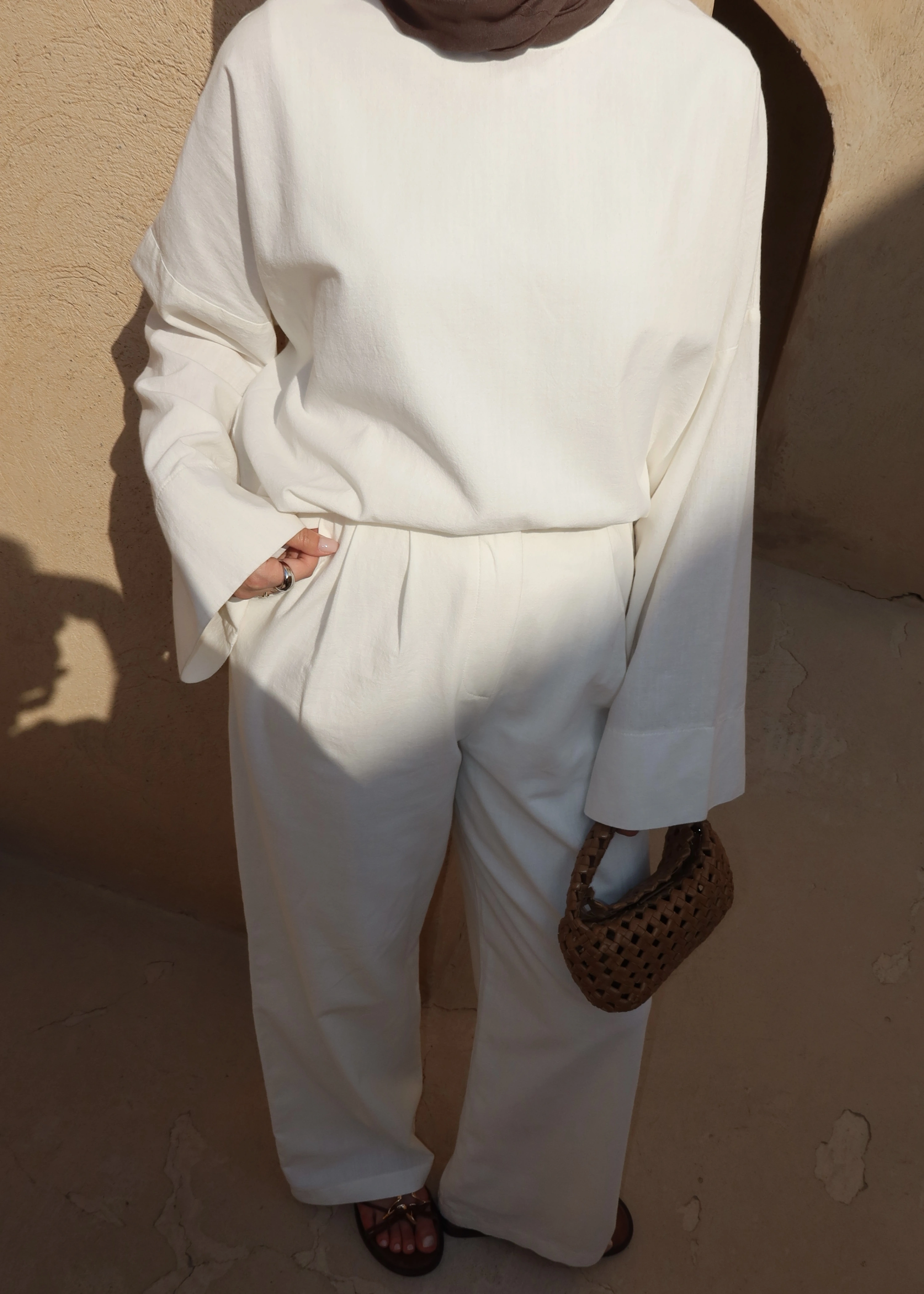 5471*TAKIM SEYYAR ŞALLI KETEN ( beyaz )