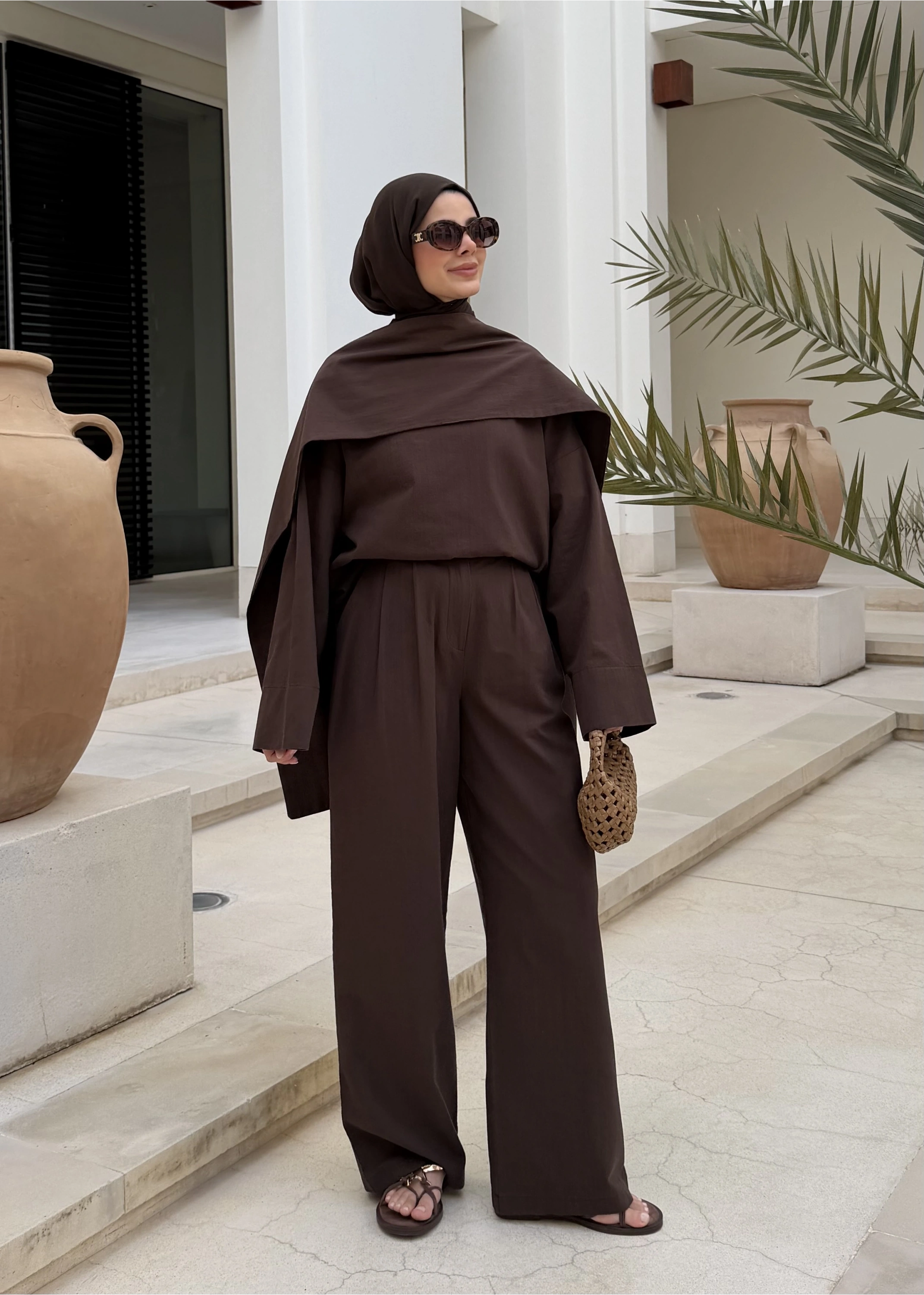 5471 *TAKIM SEYYAR ŞALLI KETEN ( ACIKAHVE)