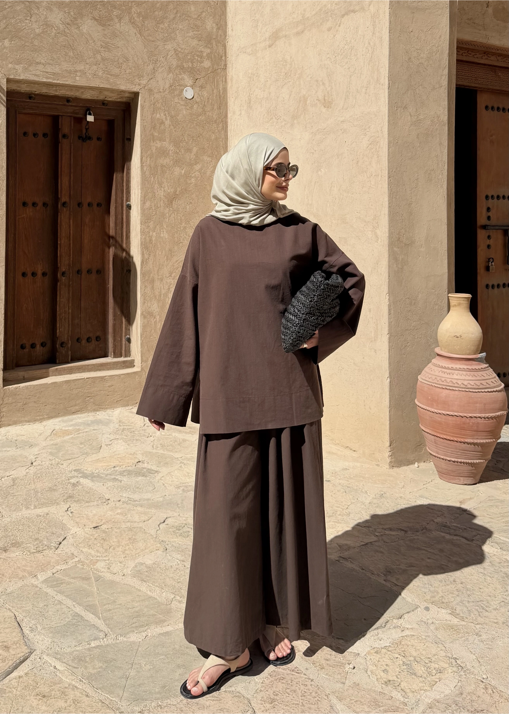 9009 KETEN CHİNO KALIP TAKIM acıkahve