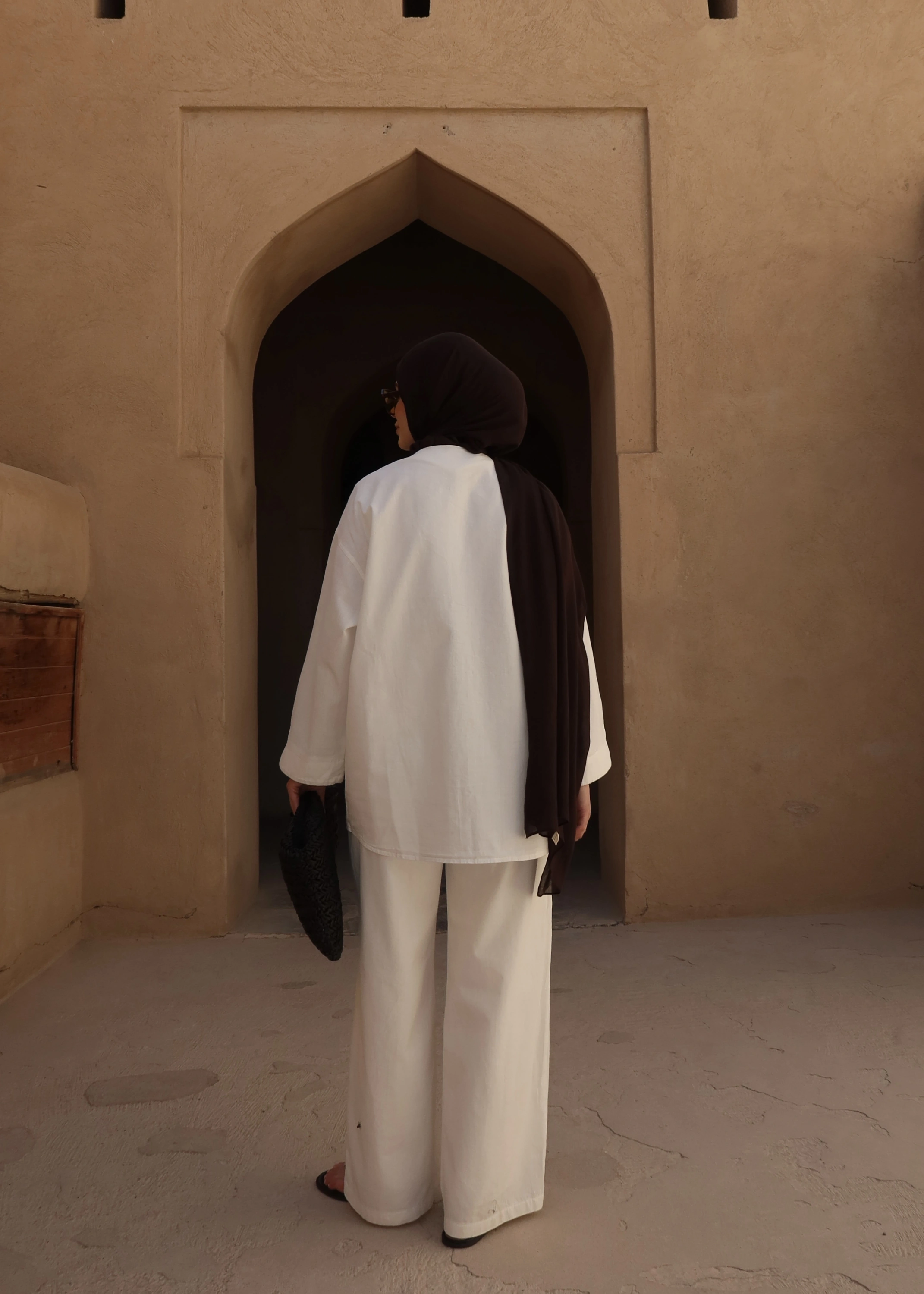 8977 MİNİK DÜĞME KETEN TAKIM BEYAZ