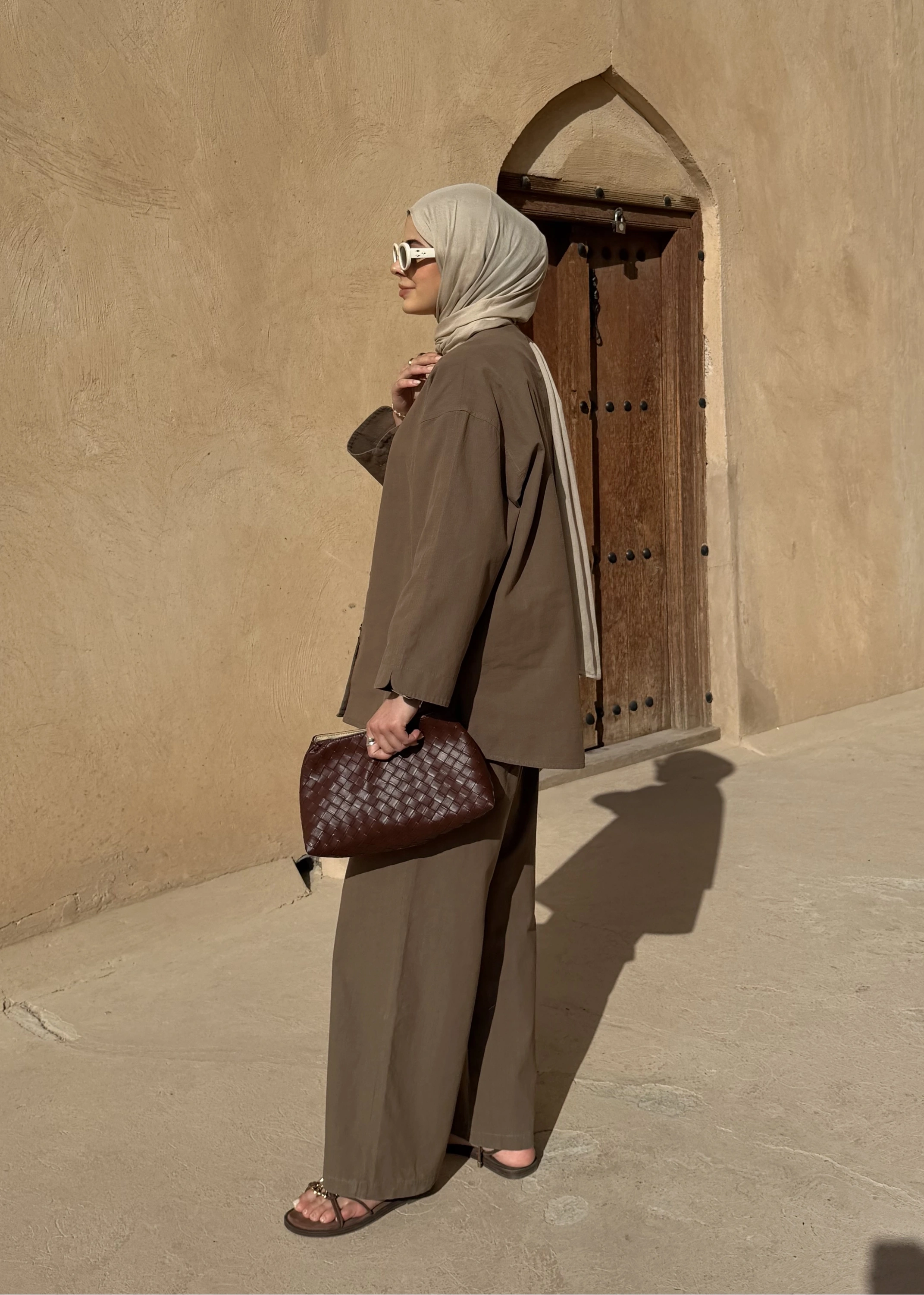 8977 MİNİK DÜĞME KETEN TAKIM haki