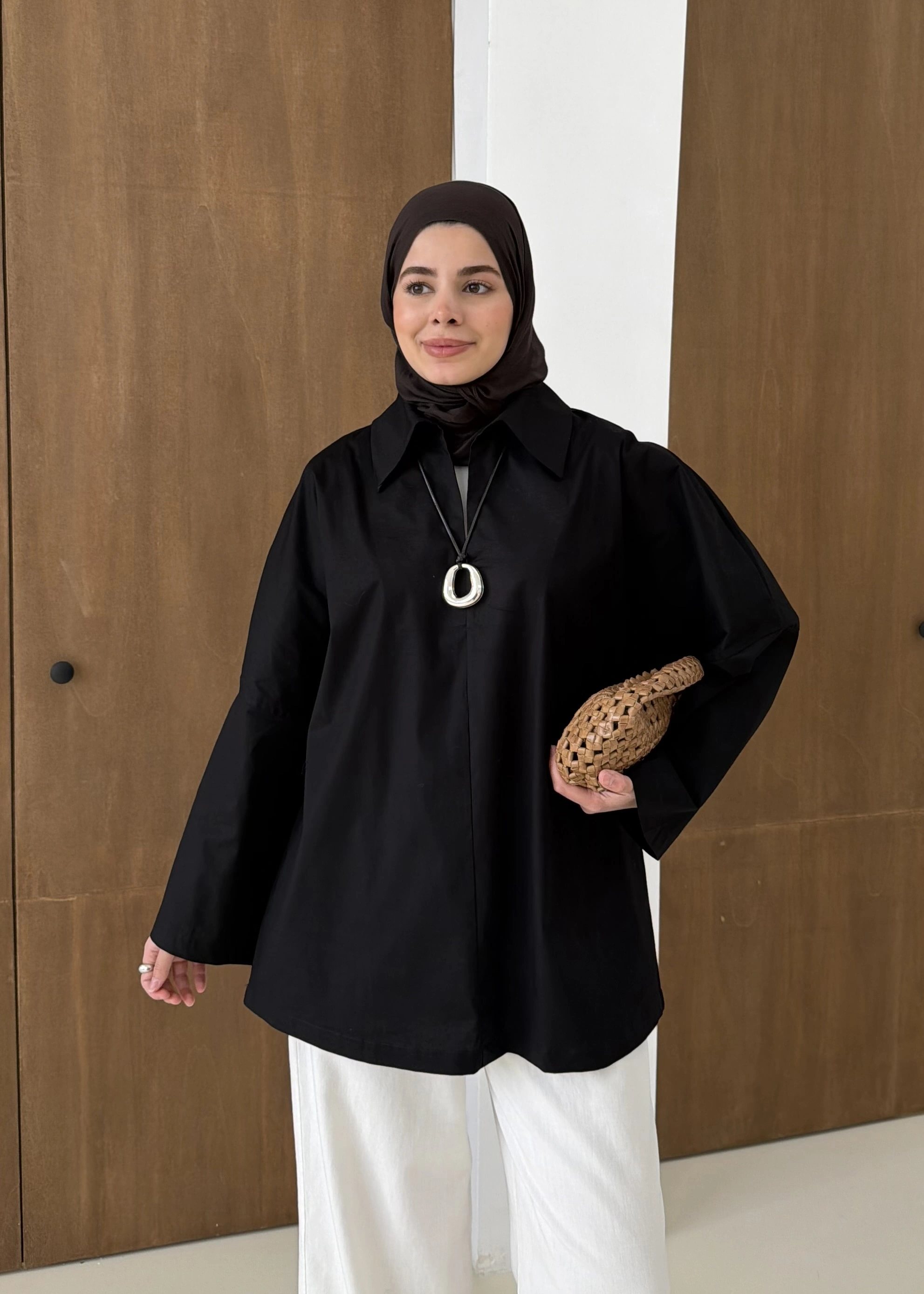 5428 POLO YAKA GÖMLEK SİYAH