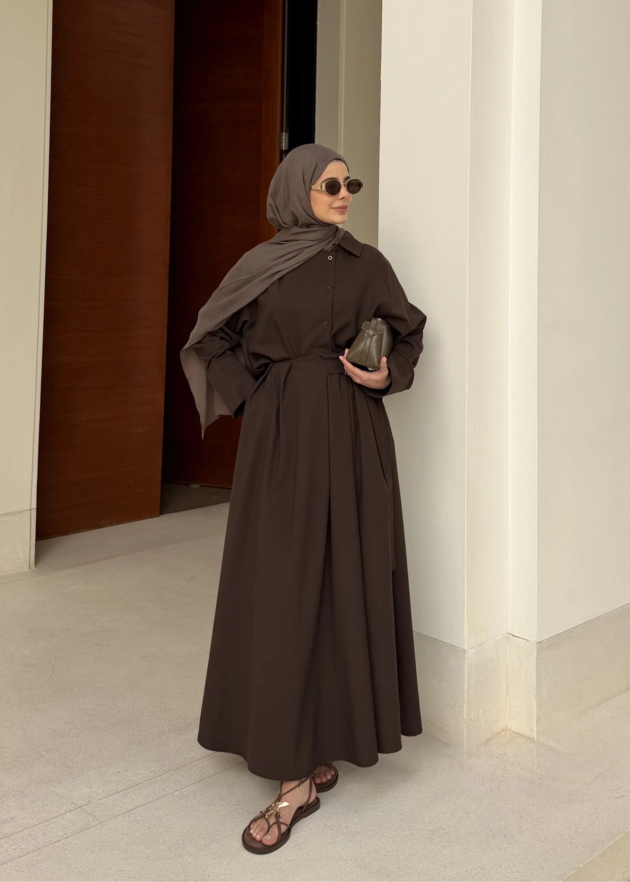 KEMER DETAY ETEKLİ TAKIM KAHVE