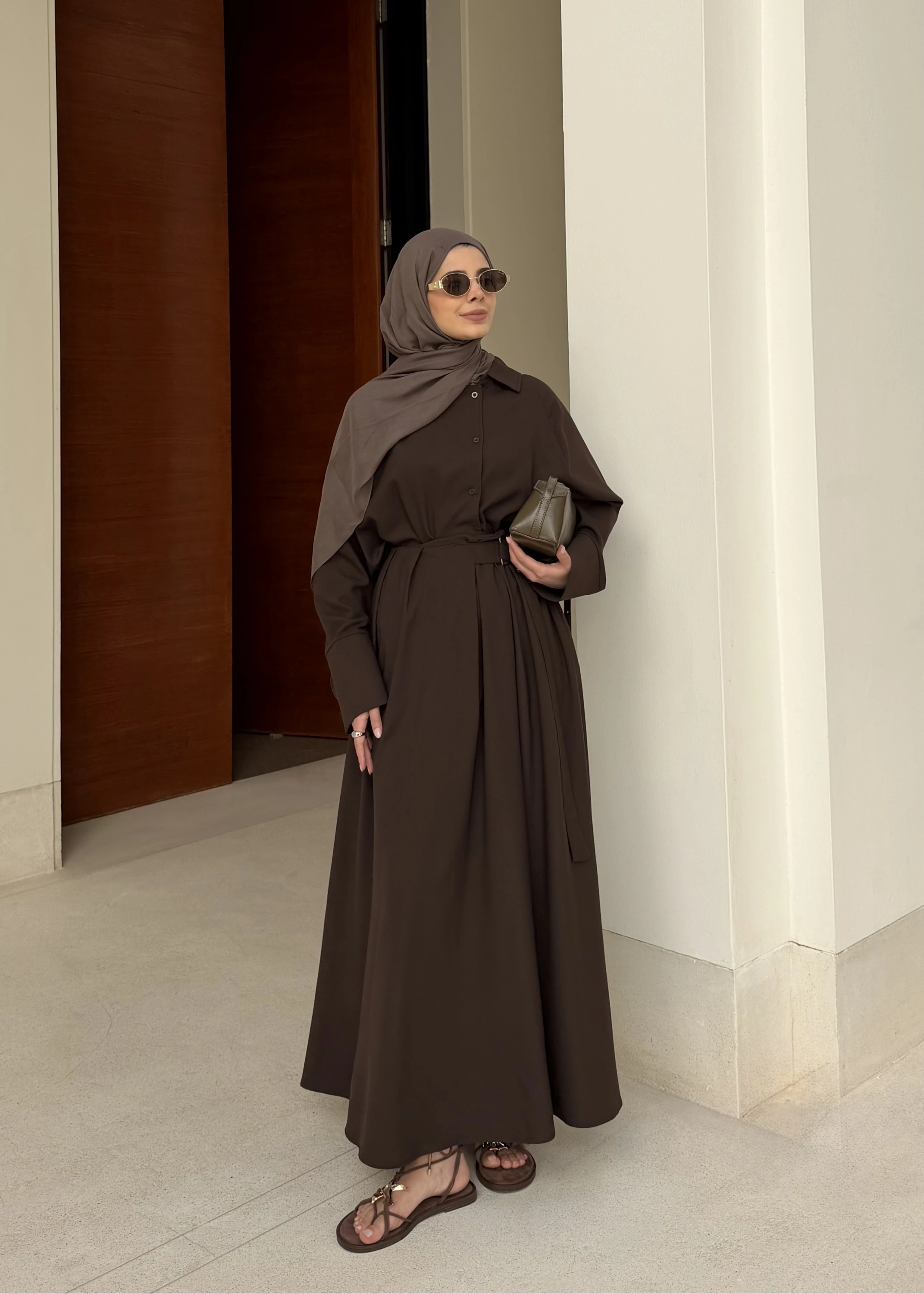 KEMER DETAY ETEKLİ TAKIM KAHVE