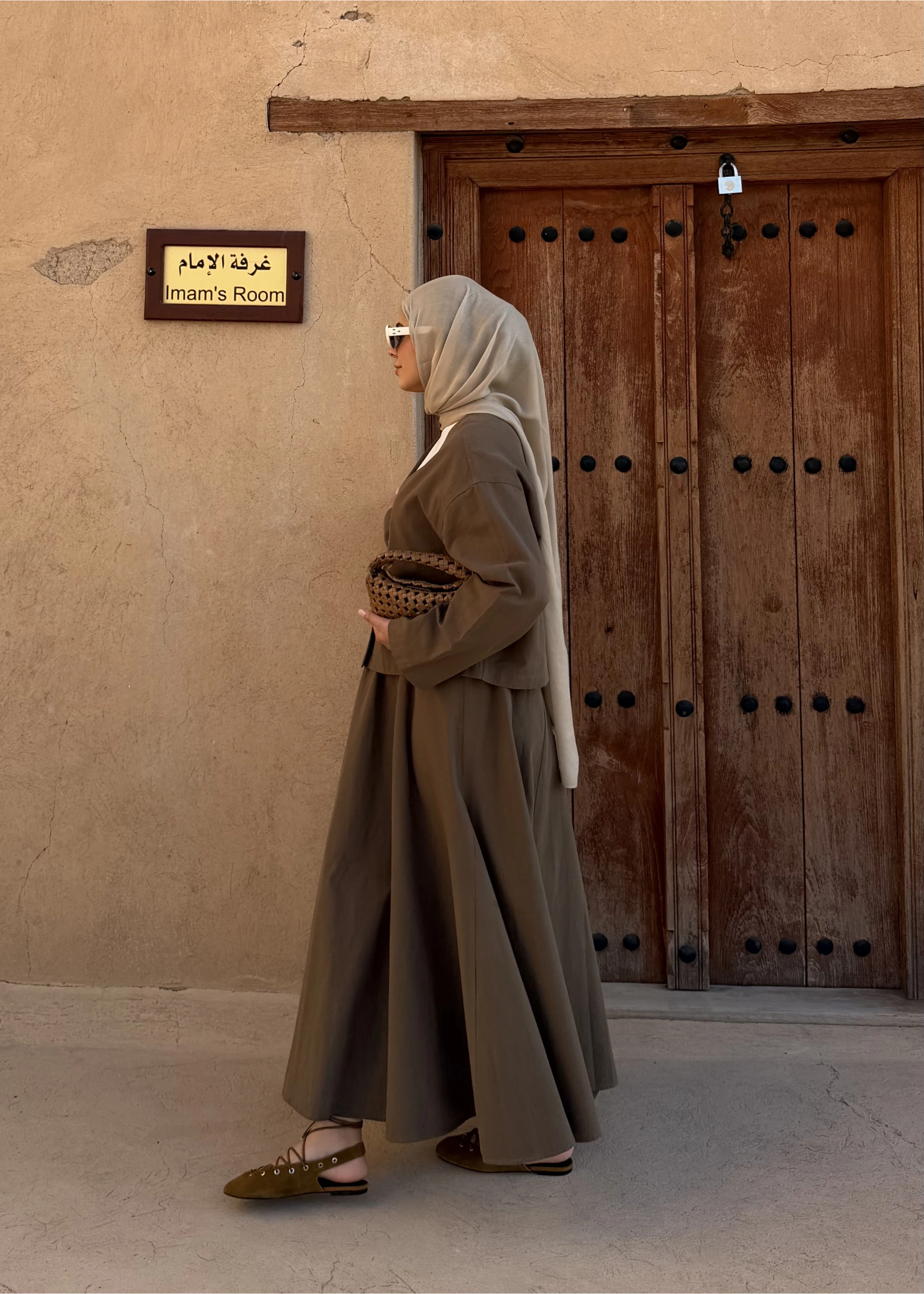 8998 DÜĞME TAŞLI KETEN TAKIM haki