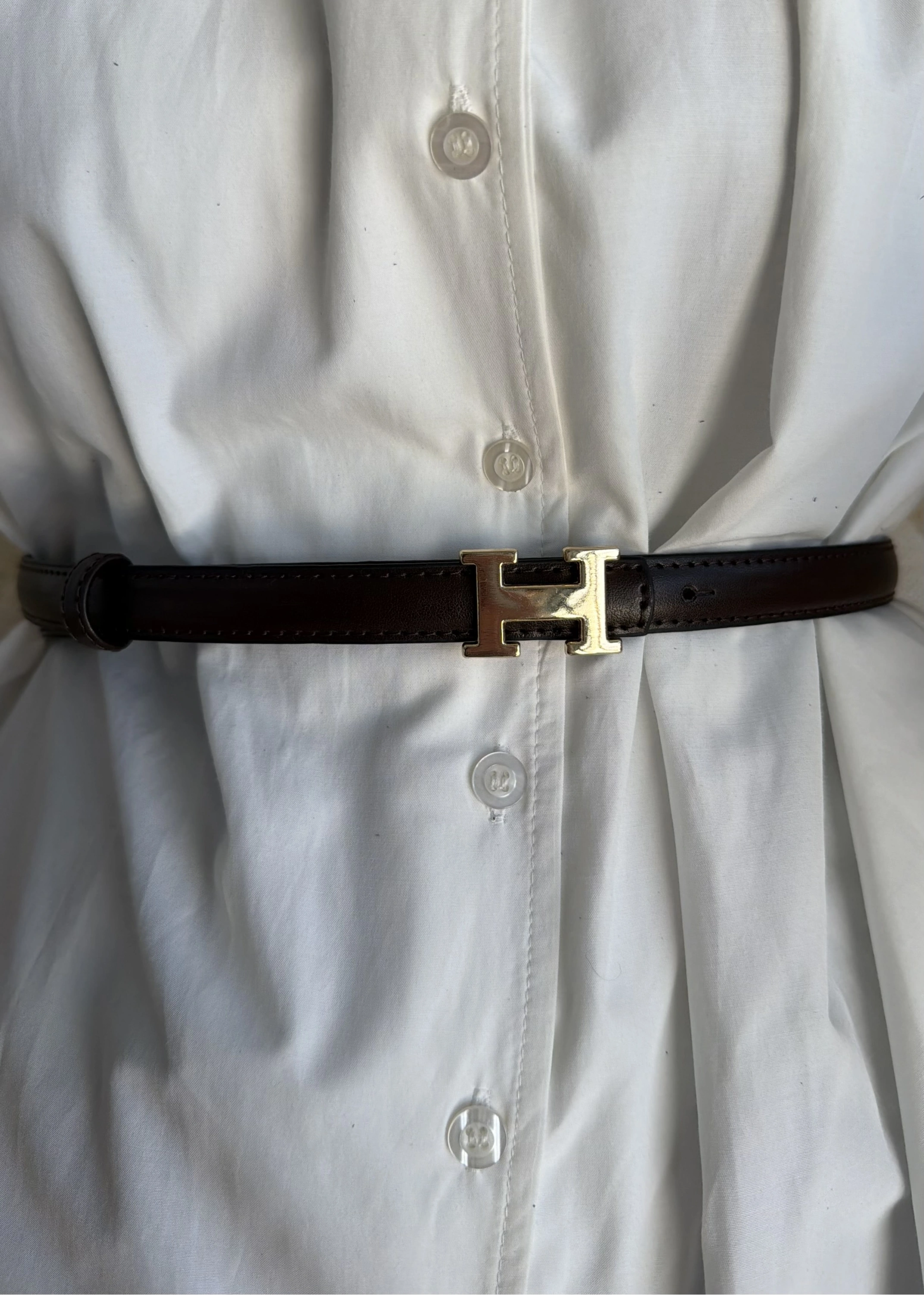 HERMES  %100 DERİ KEMER kahve