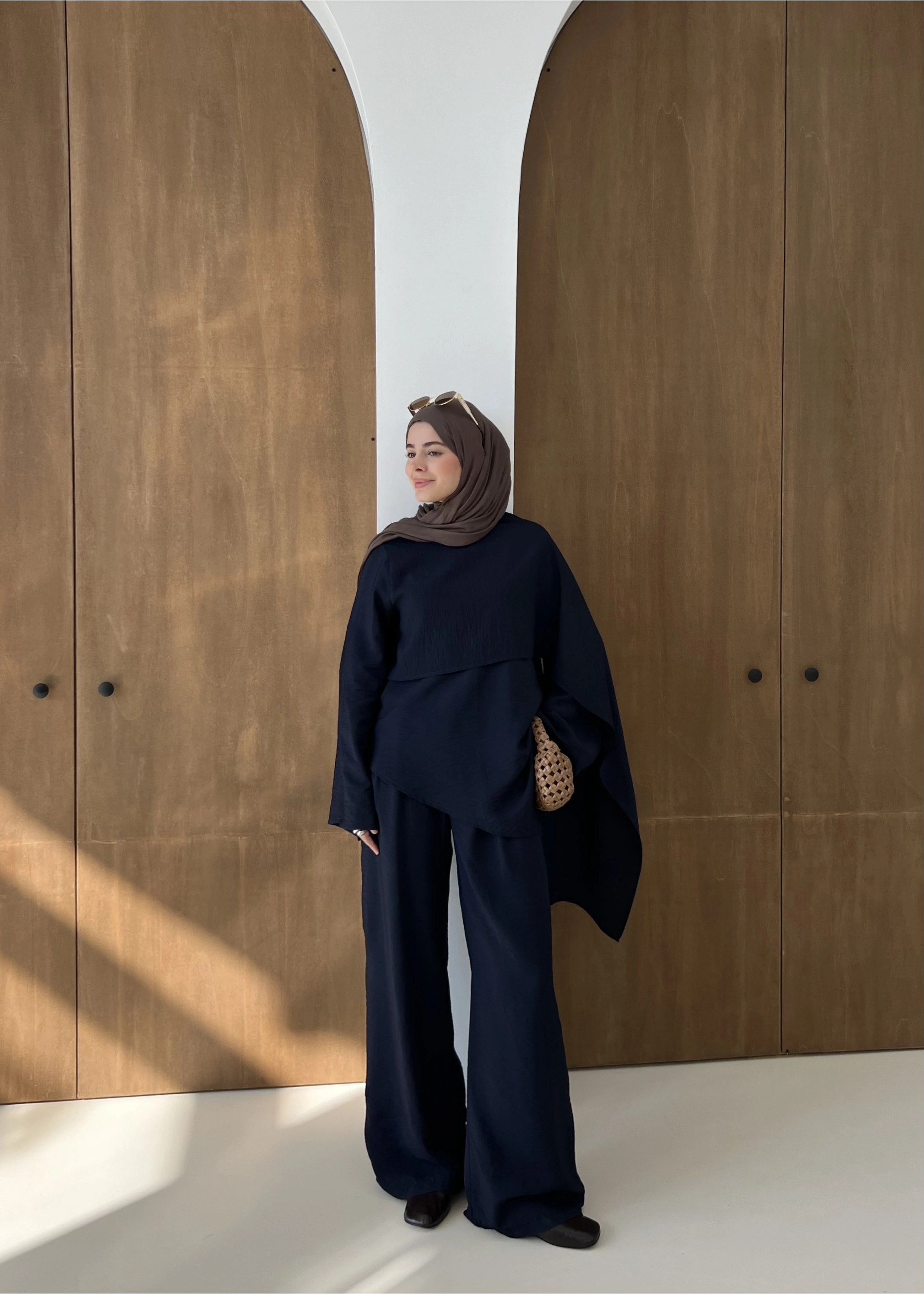 6009 AYROBİN ŞALLI TAKIM LACİVERT