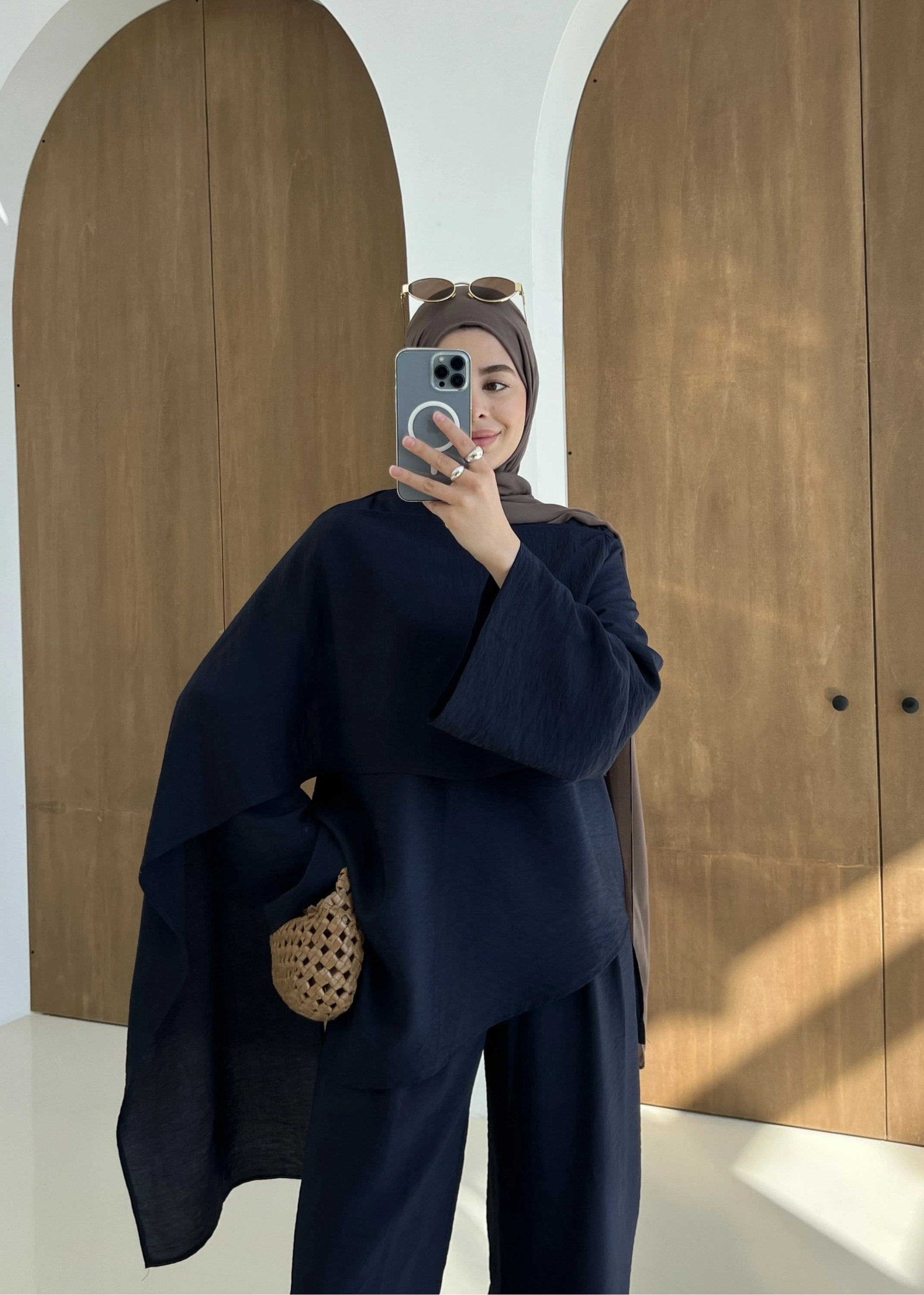 6009 AYROBİN ŞALLI TAKIM LACİVERT