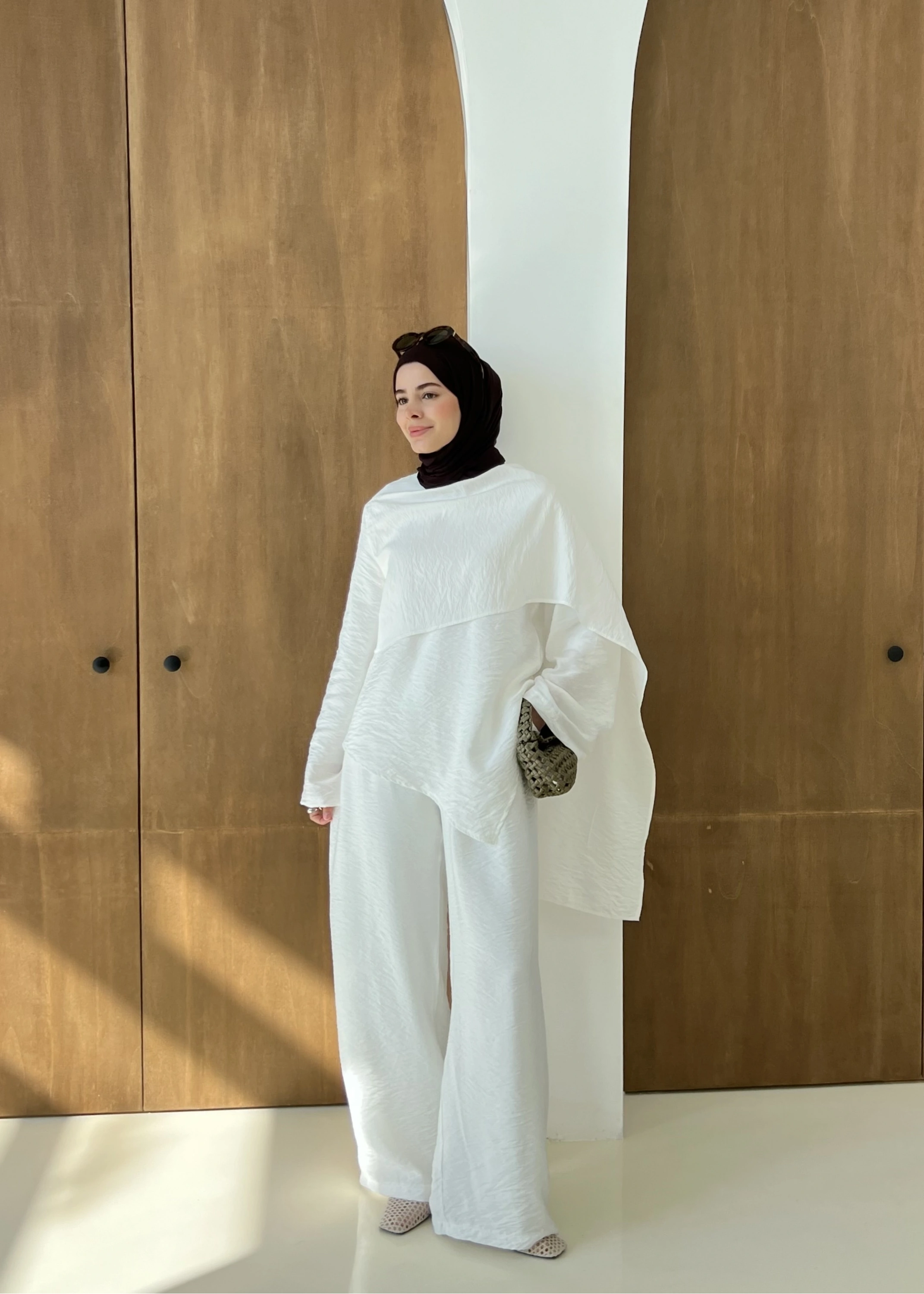 6009 AYROBİN ŞALLI TAKIM BEYAZ