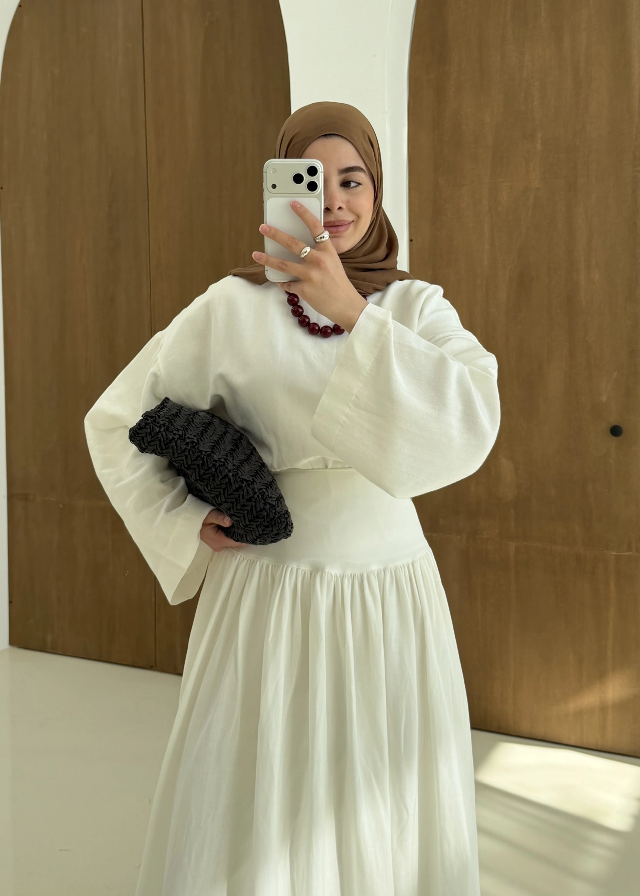 6017 YÜKSEK BEL ETEKLİ TAKIM BEYAZ