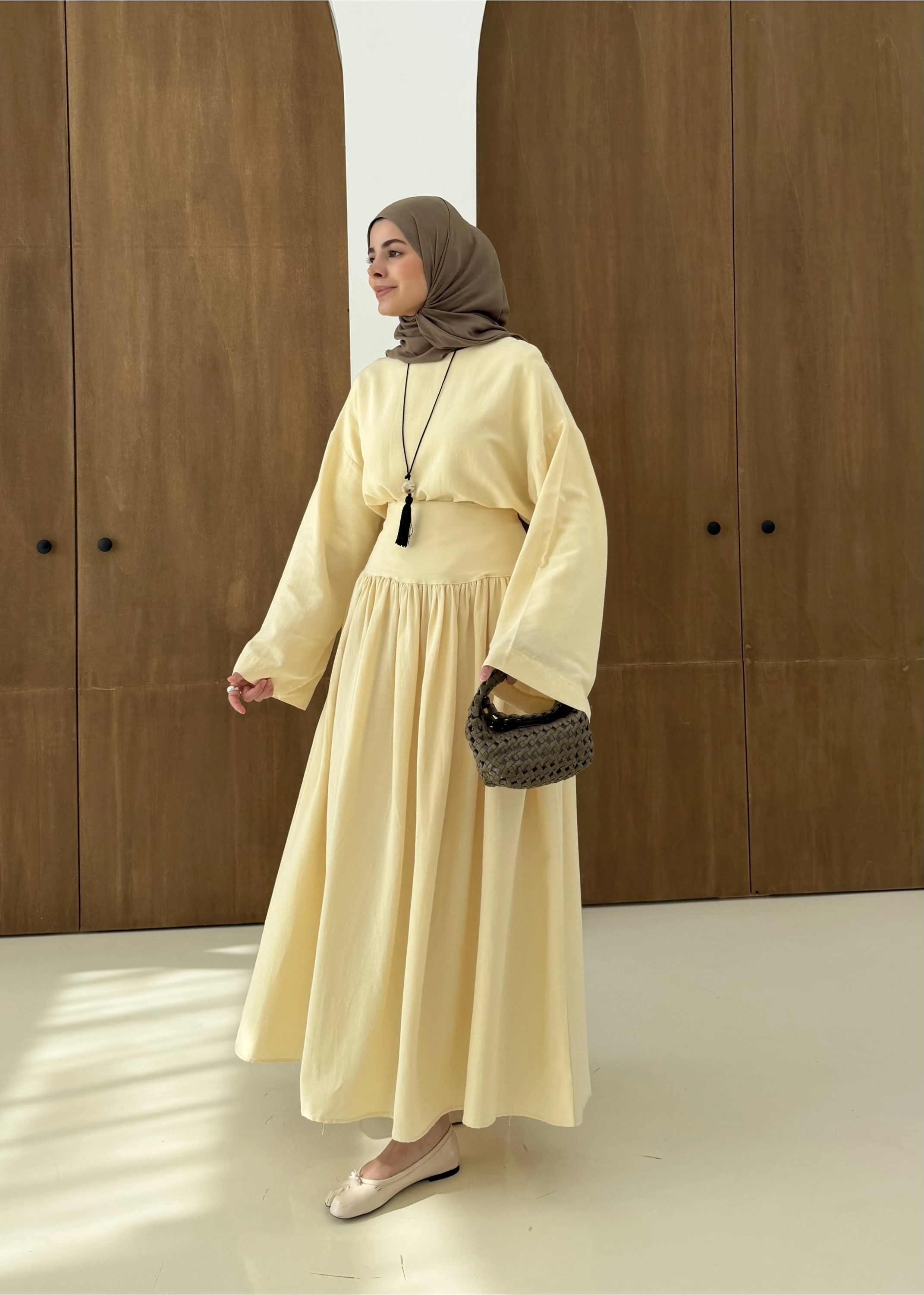 6017 YÜKSEK BEL ETEKLİ TAKIM sarı