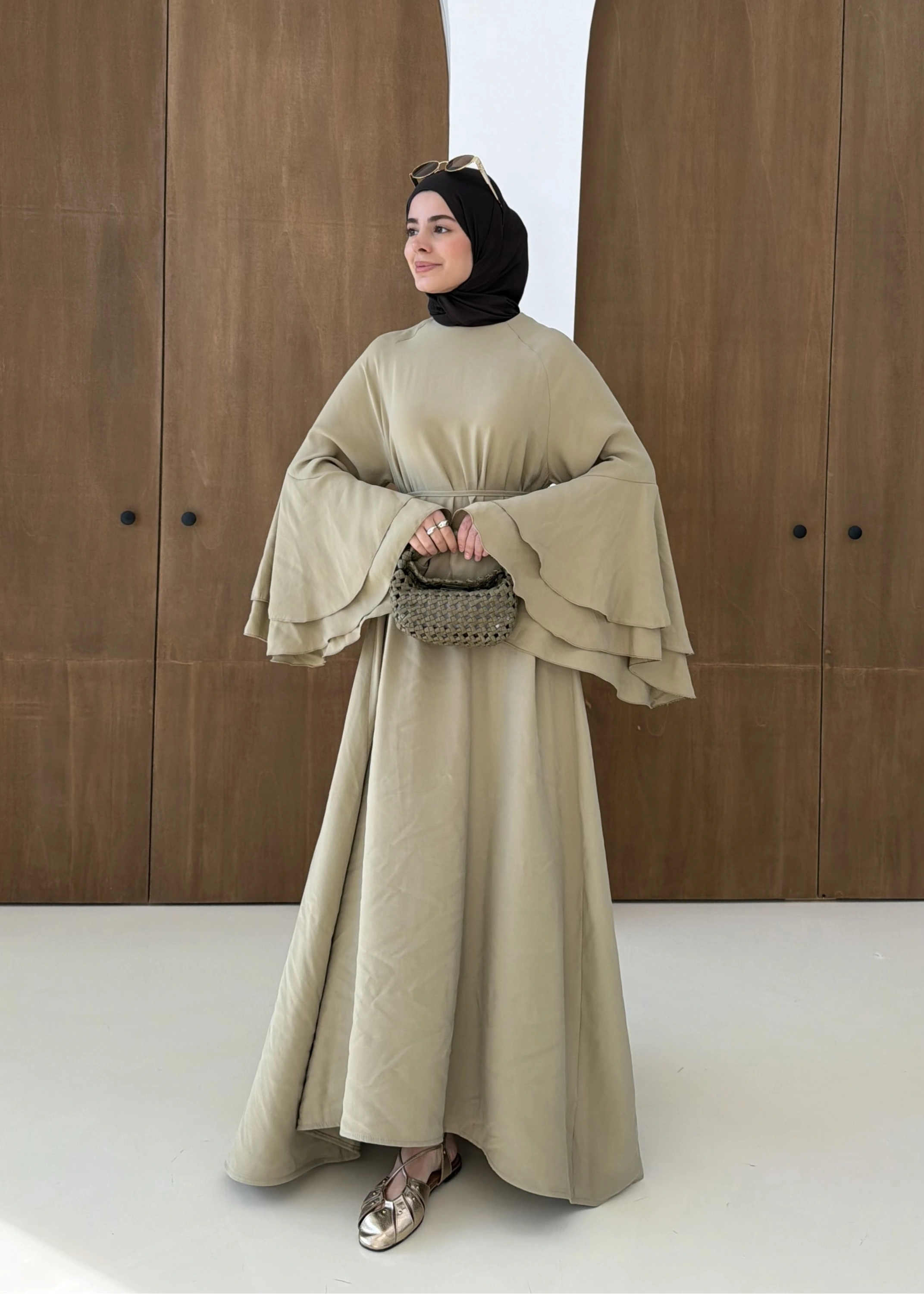 5024 GENİŞ KOL ELBİSE ÇAĞLA