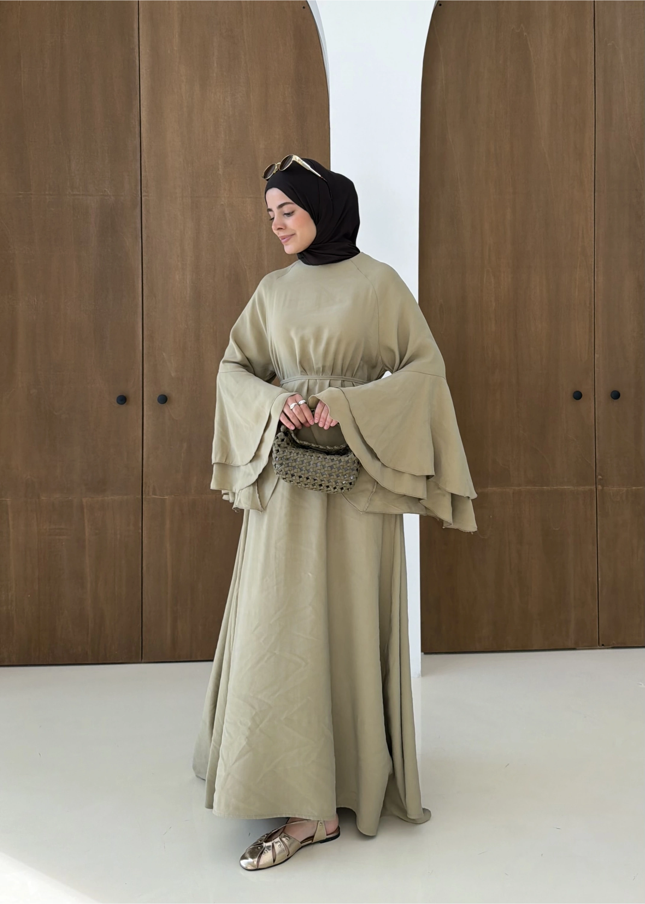 5024 GENİŞ KOL ELBİSE ÇAĞLA