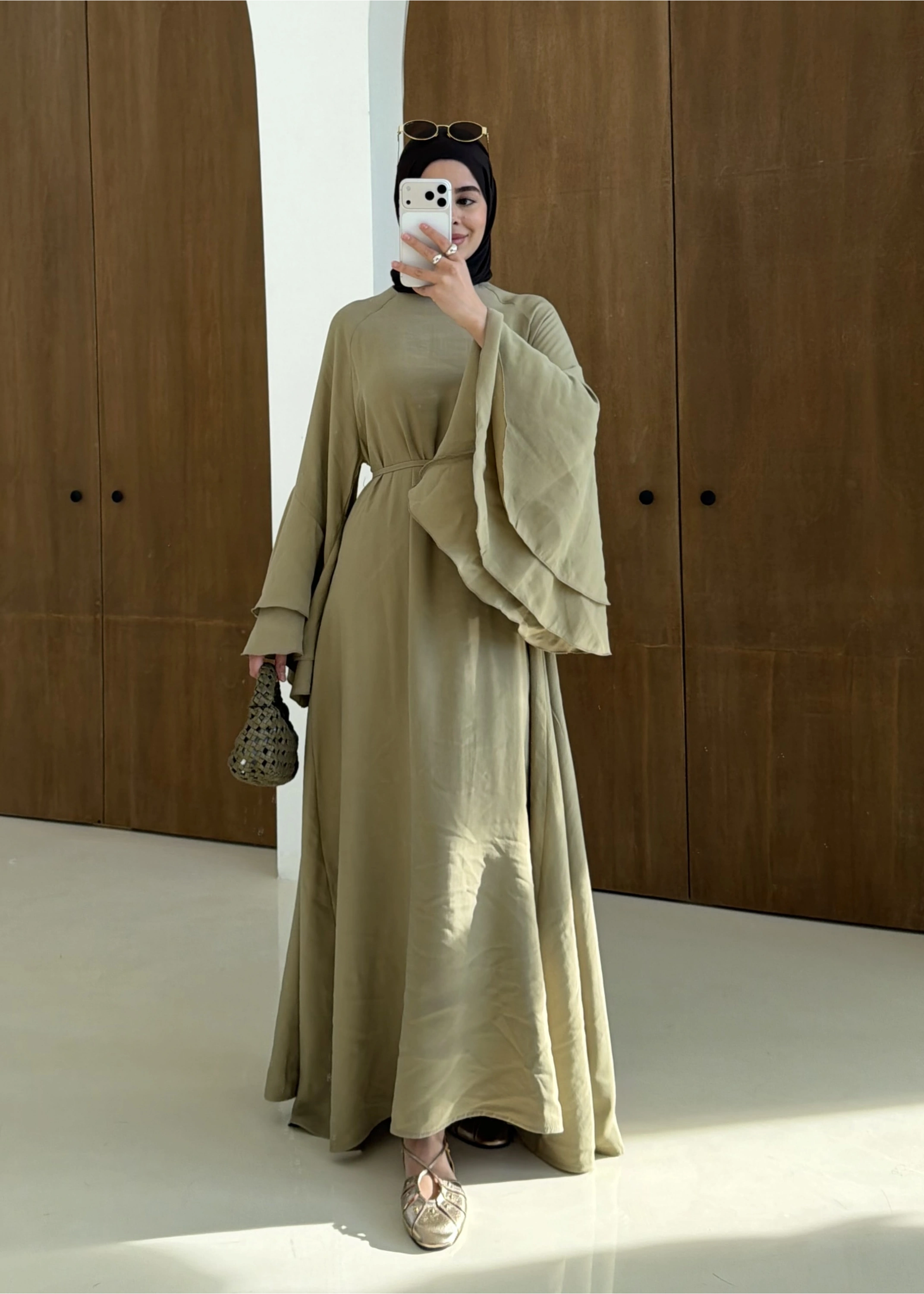 5024 GENİŞ KOL ELBİSE ÇAĞLA