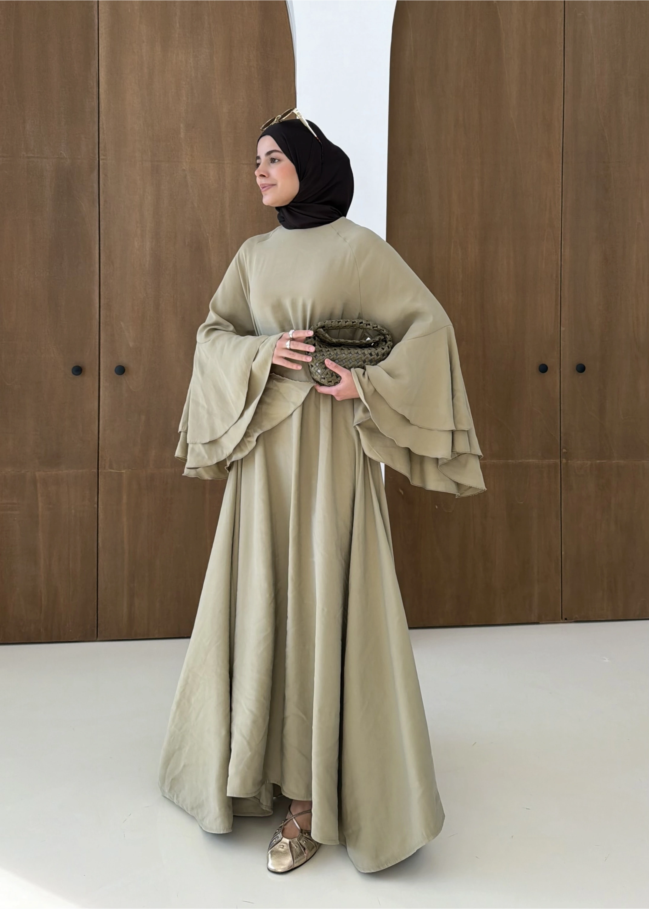 5024 GENİŞ KOL ELBİSE ÇAĞLA