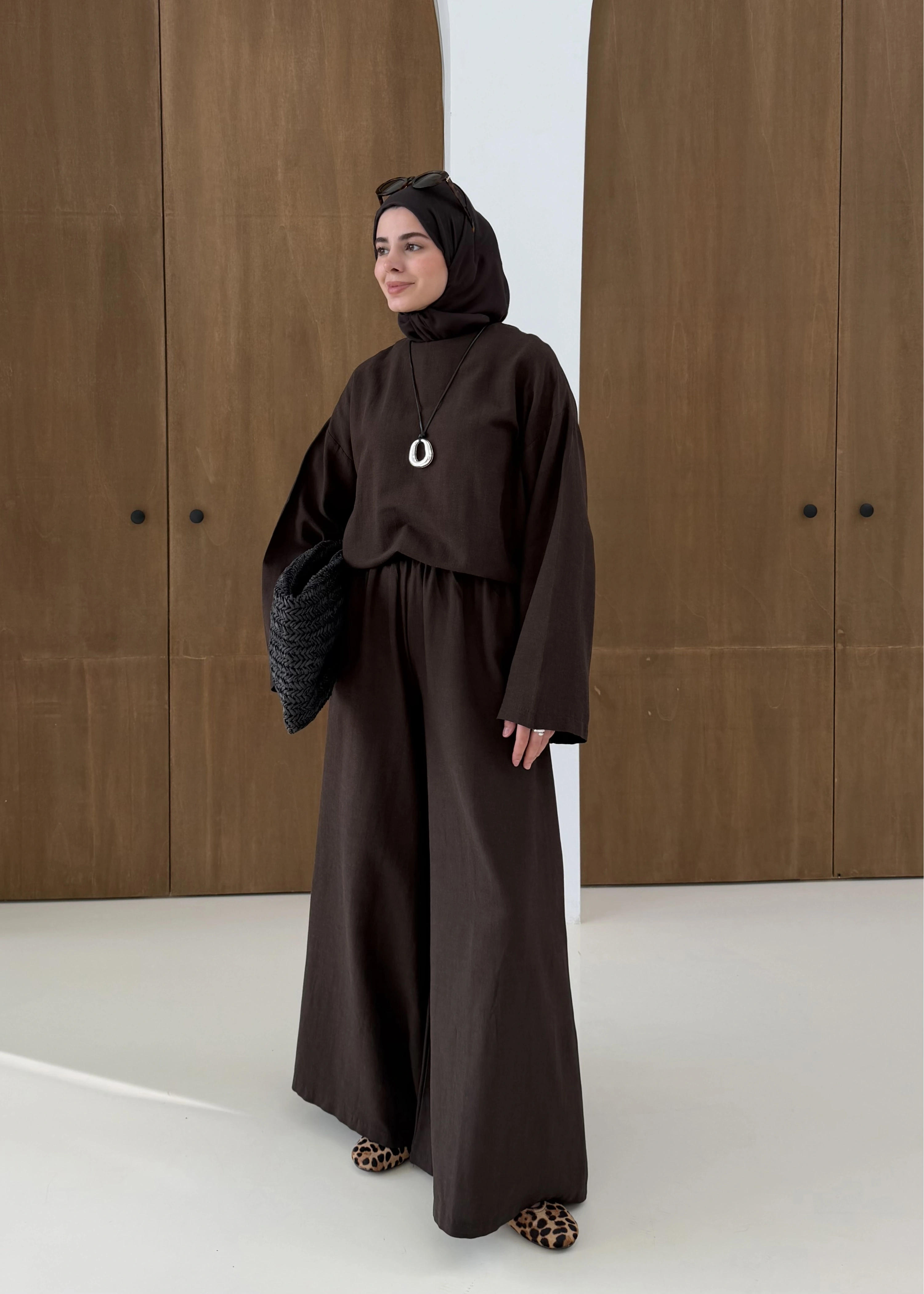 6018 SALAŞ PANTOLON TAKIM kahve