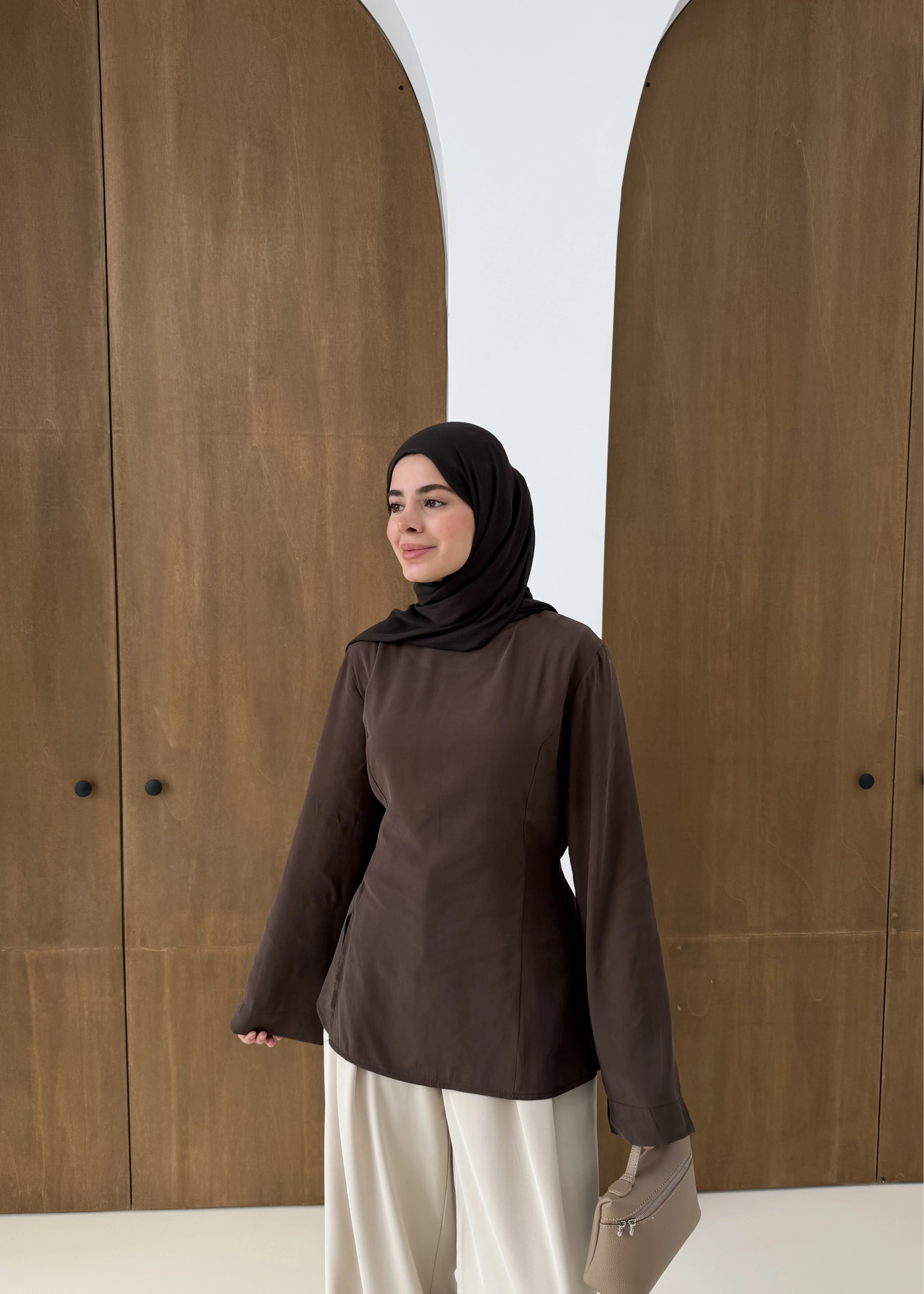 2019 YIRTMAÇLI BLUZ KAHVE