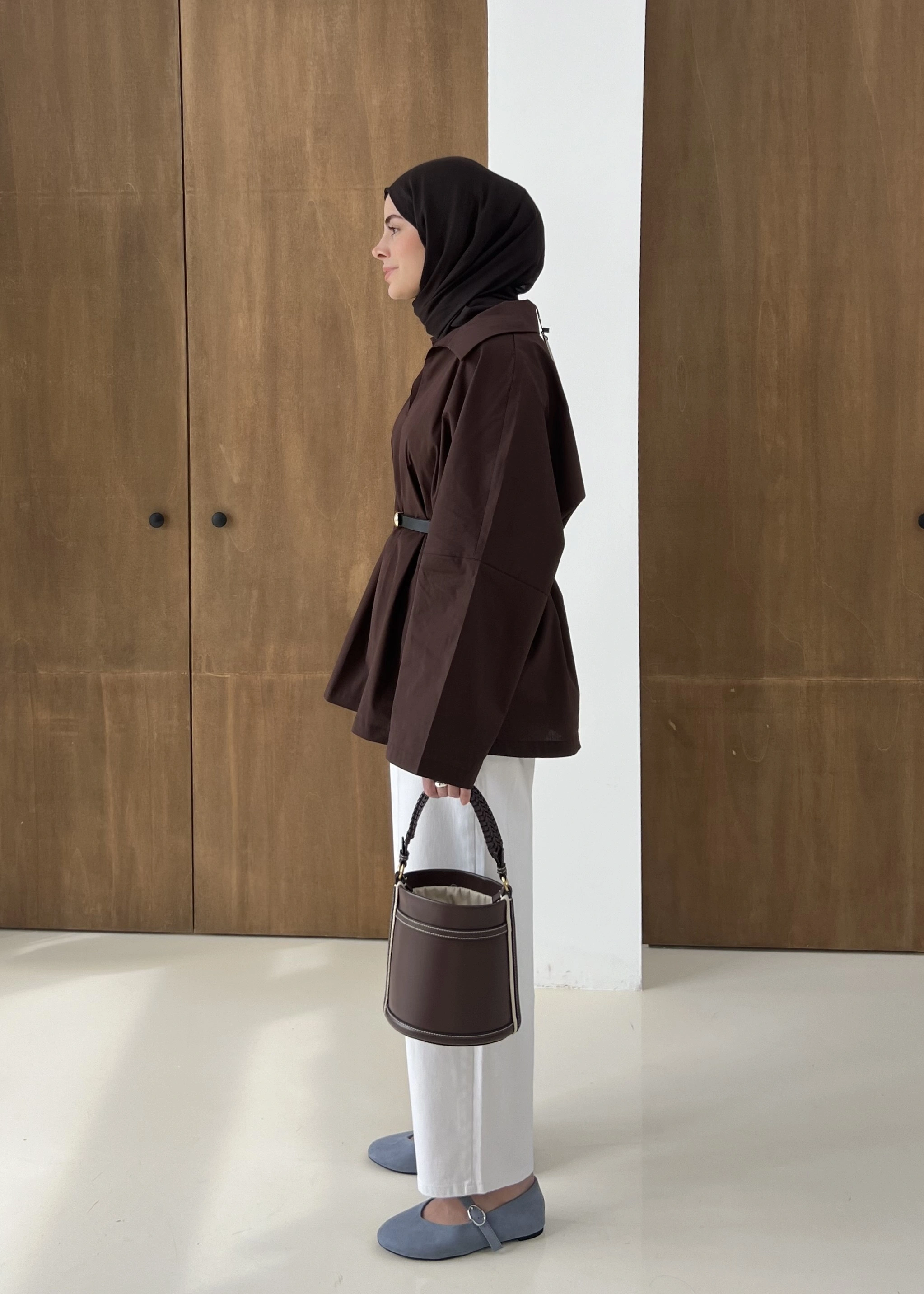 5428 POLO YAKA GÖMLEK KAHVE