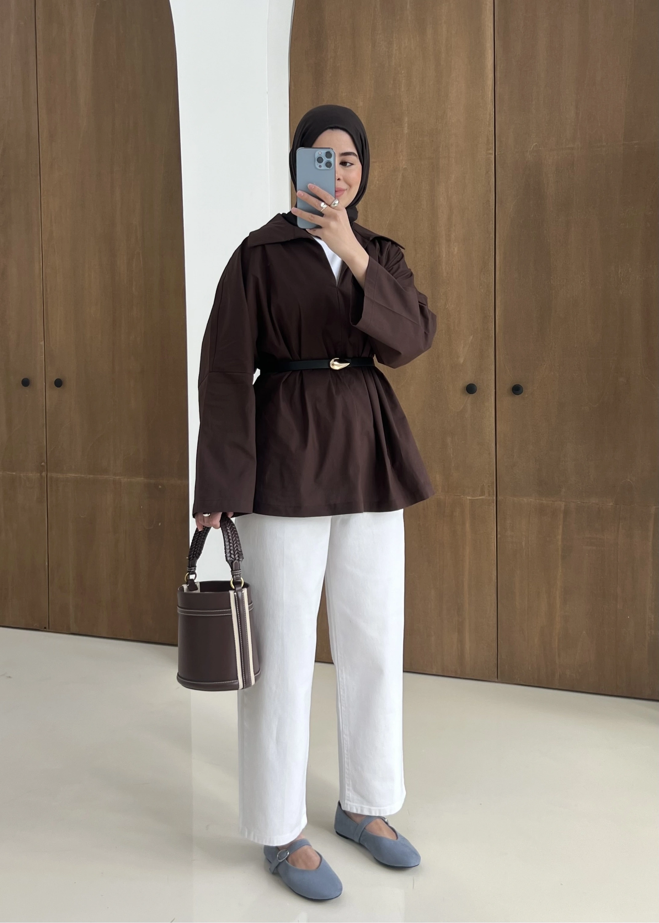 5428 POLO YAKA GÖMLEK KAHVE