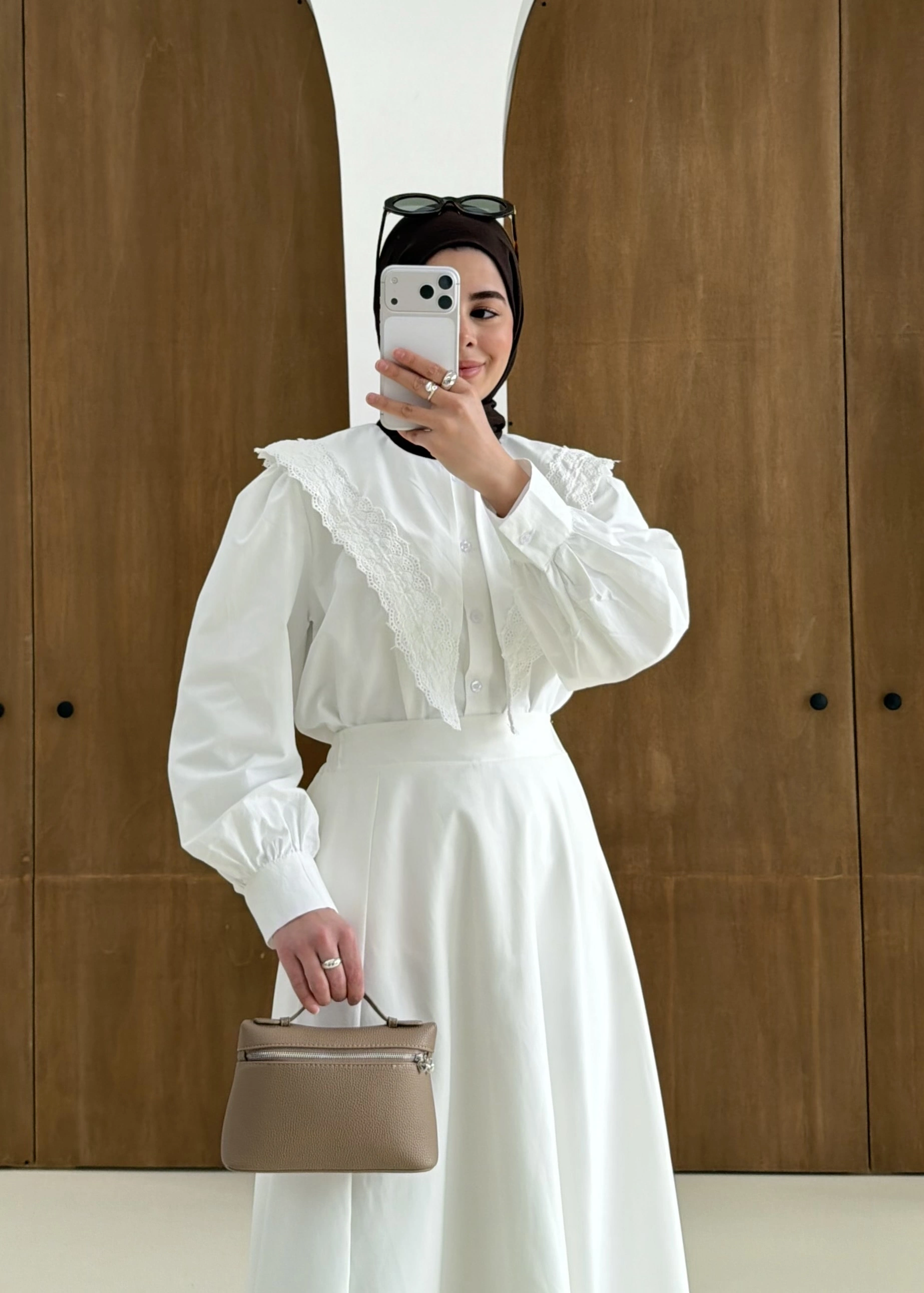 DANTEL DESEN GÖMLEK BEYAZ