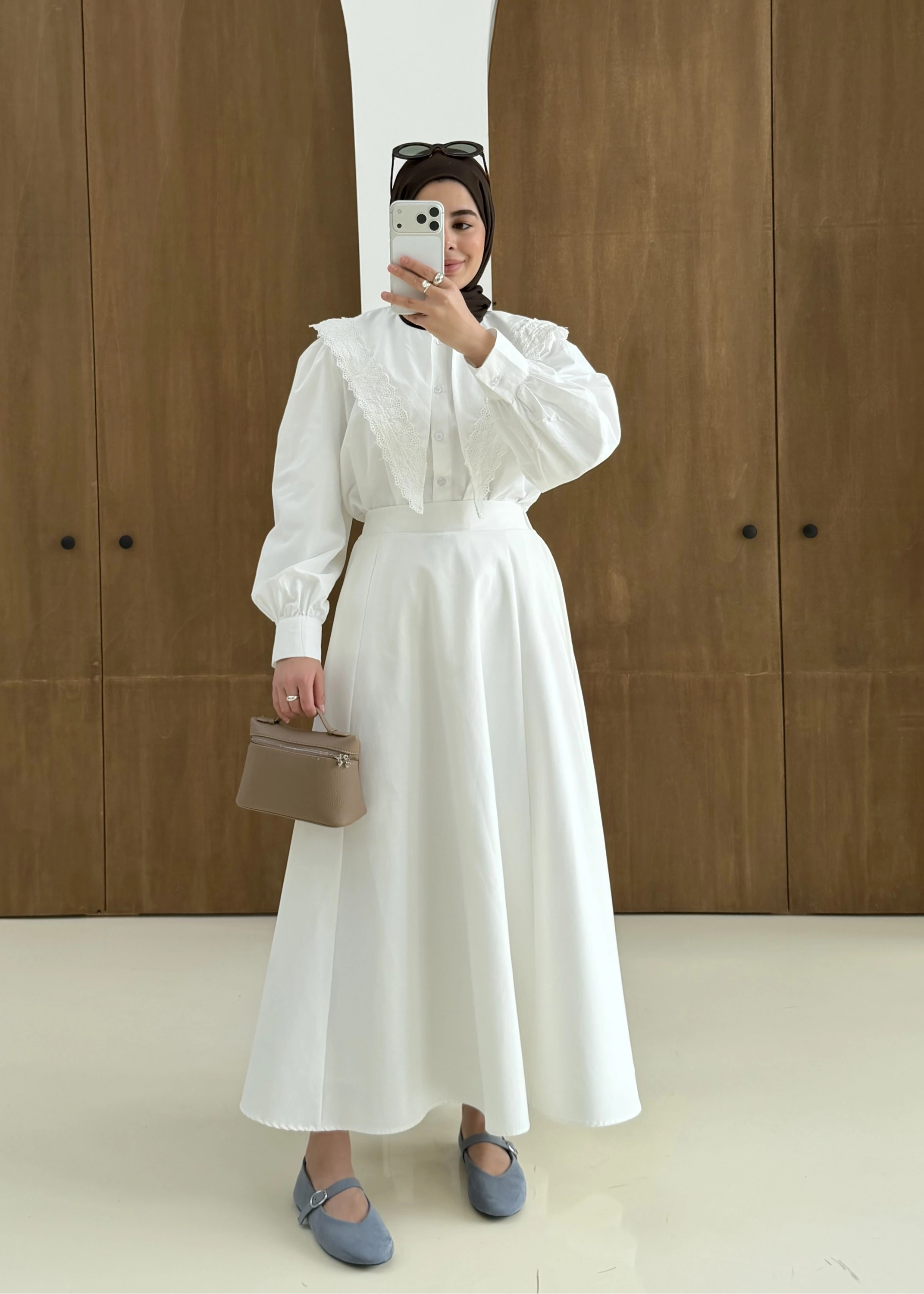 DANTEL DESEN GÖMLEK BEYAZ