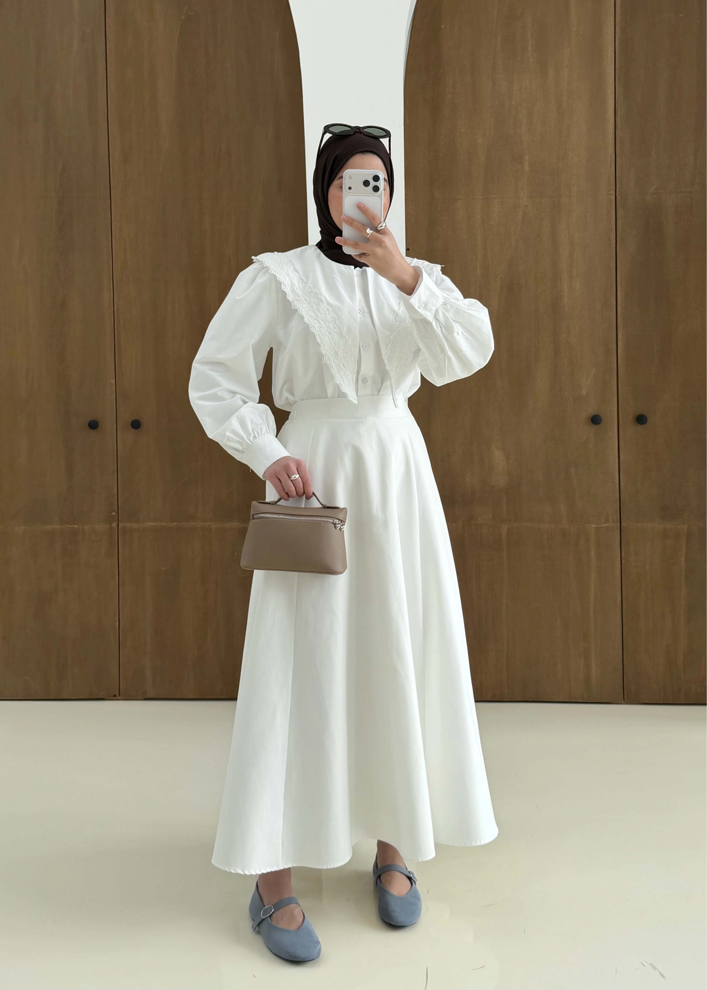 DANTEL DESEN GÖMLEK BEYAZ