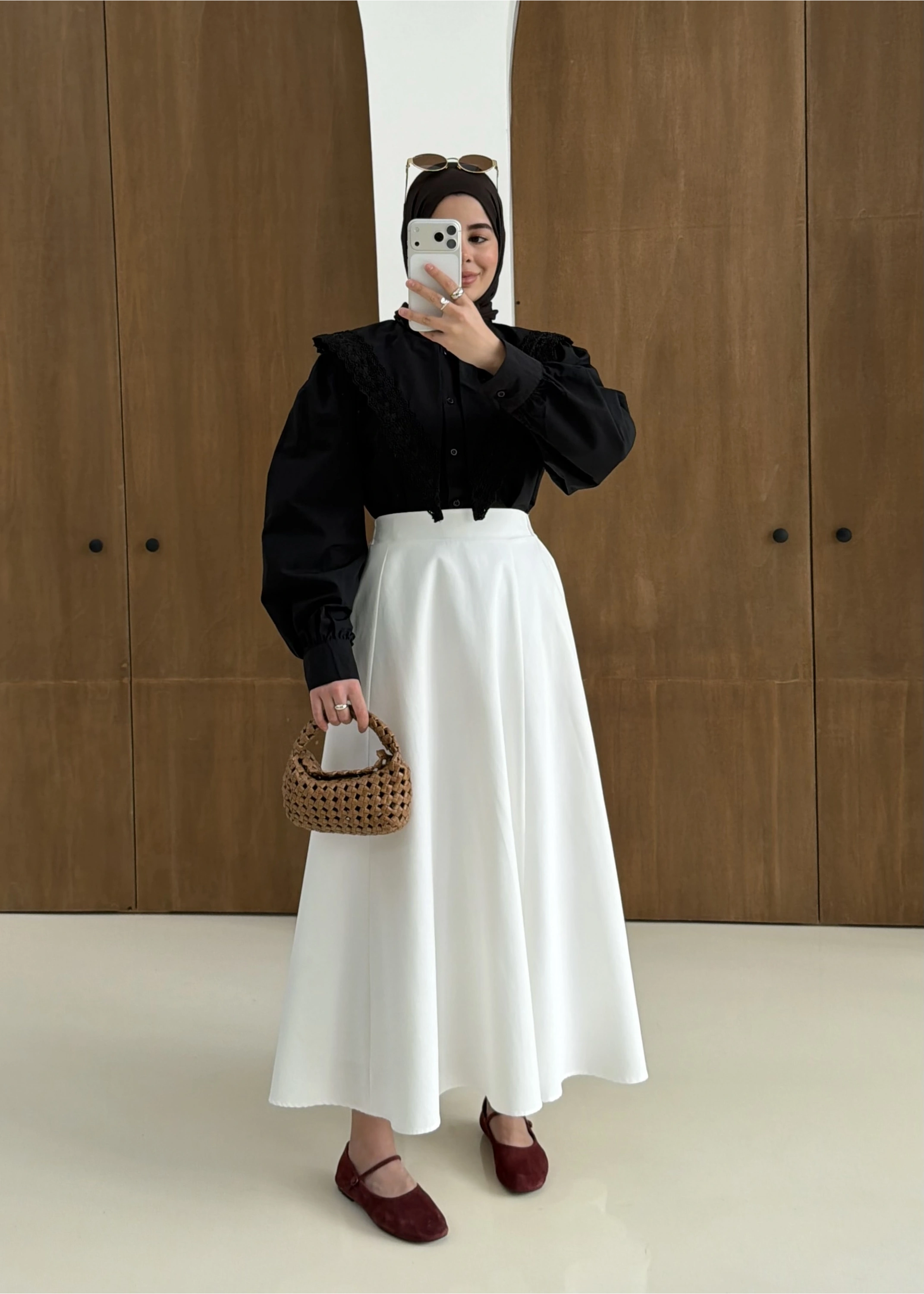 DANTEL DESEN GÖMLEK SİYAH