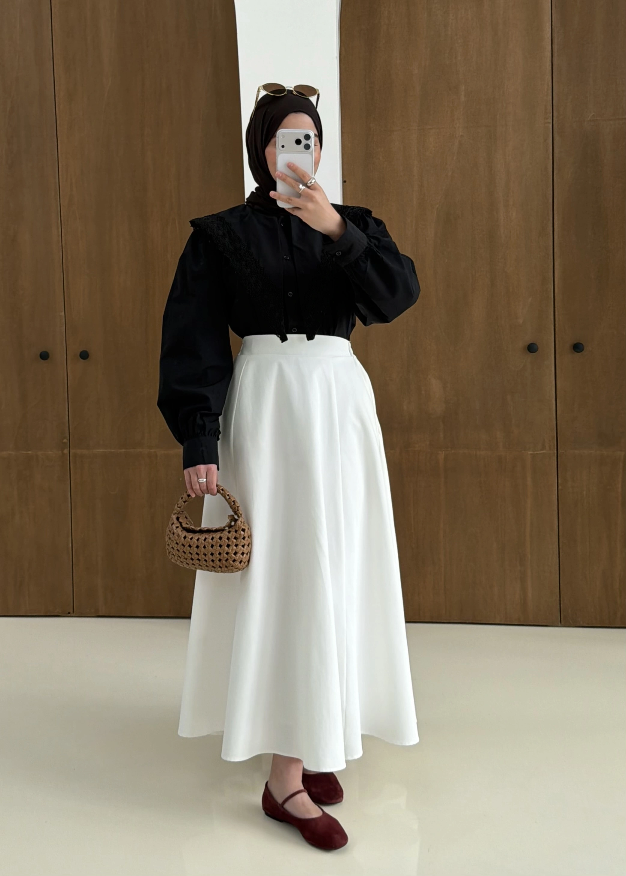 DANTEL DESEN GÖMLEK SİYAH