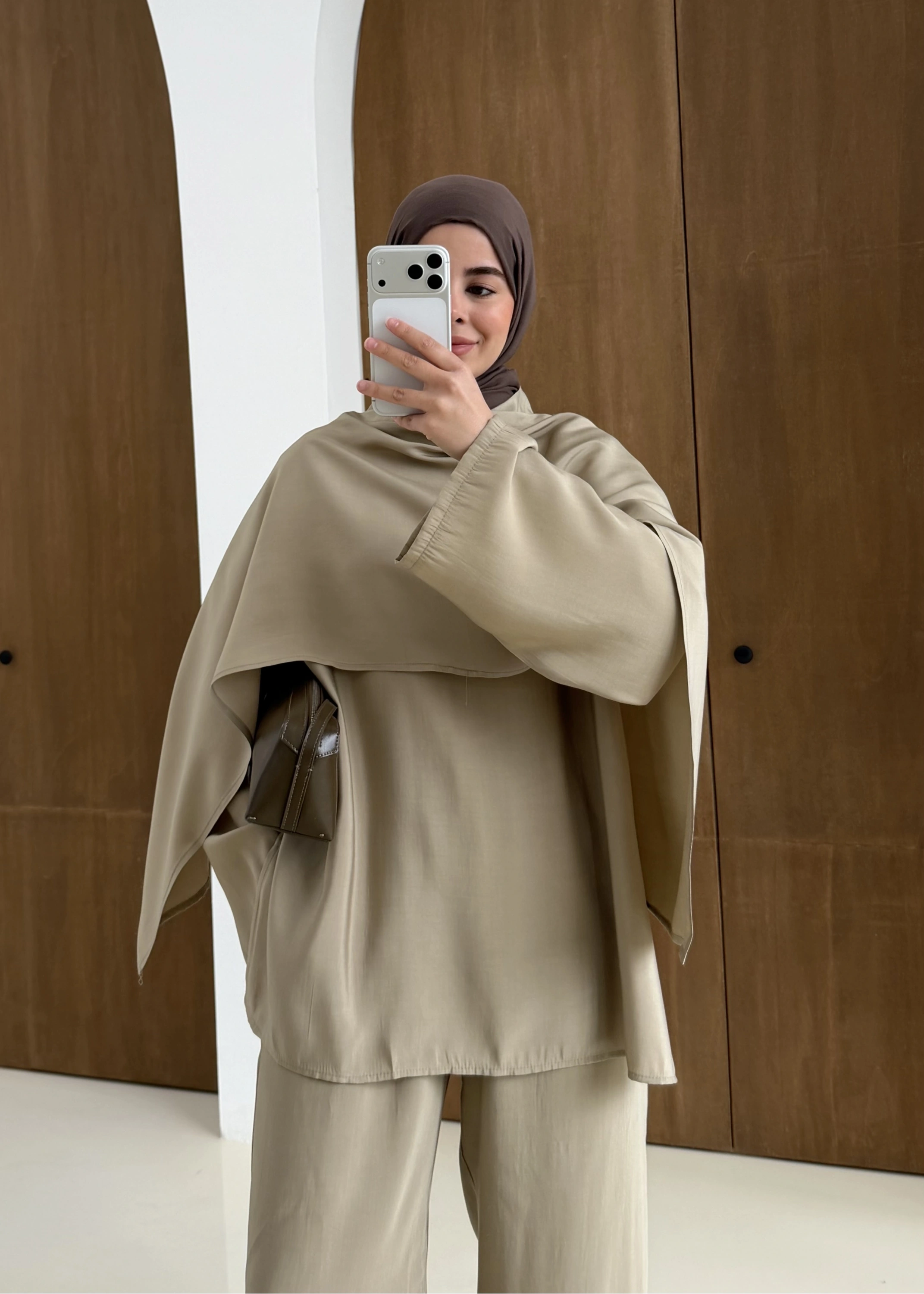 61835 KTC ŞALLI PANTOLON TAKIM yeşil