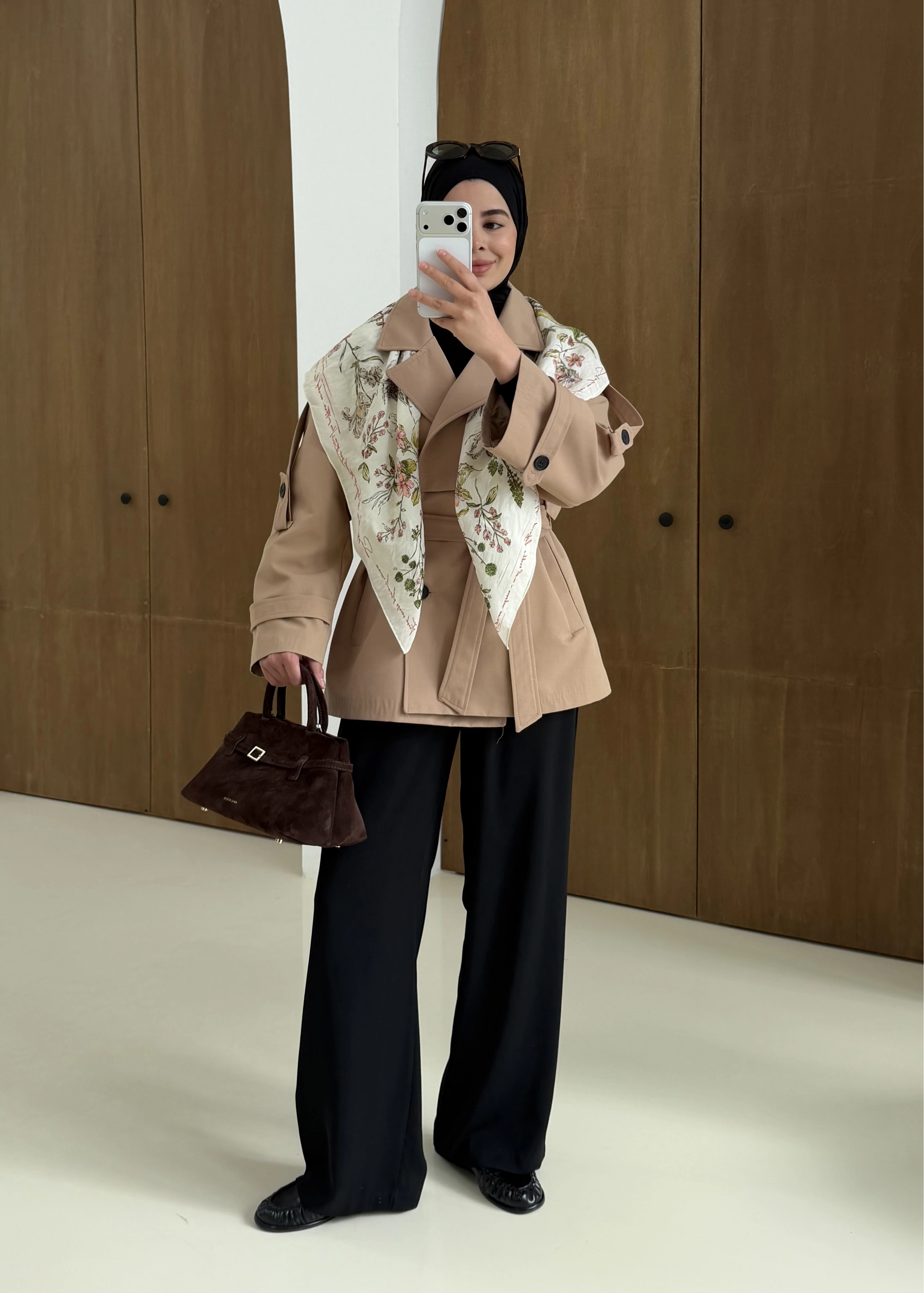 KUŞAKLI ASTARLI TRENÇKOT bej