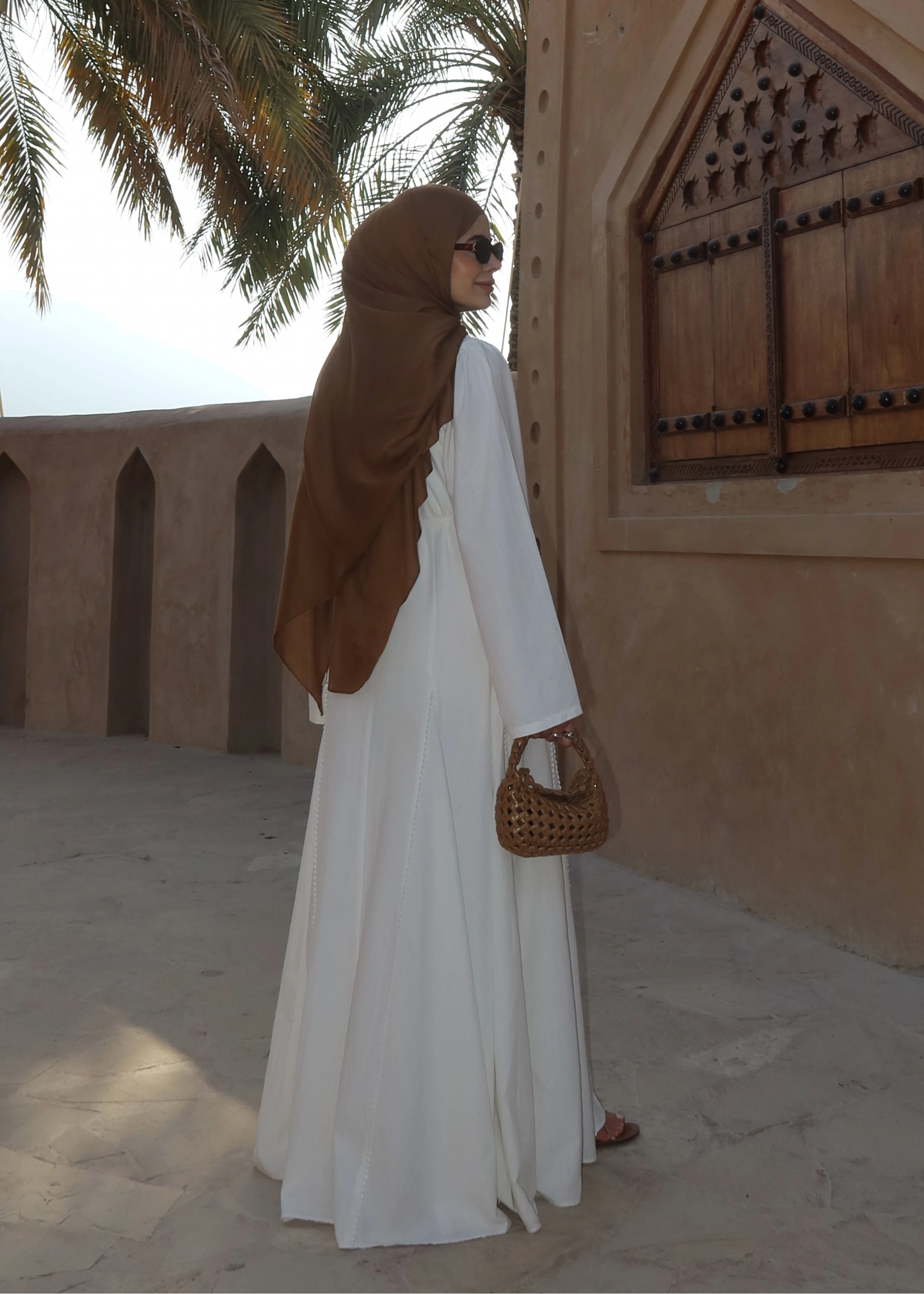 2365 İŞLEME DETAY PREMİUM ELBİSE BEYAZ