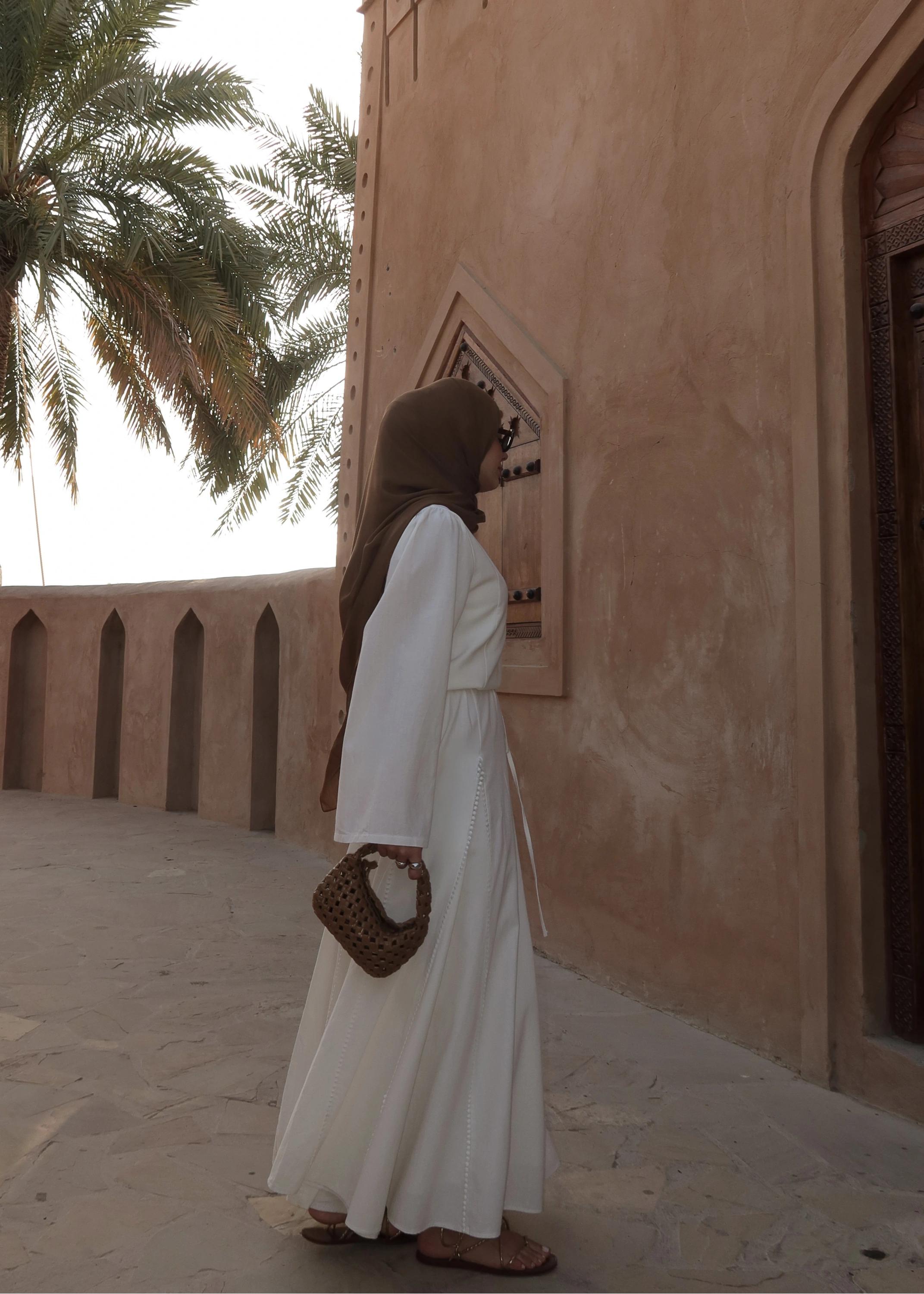 2365 İŞLEME DETAY PREMİUM ELBİSE BEYAZ