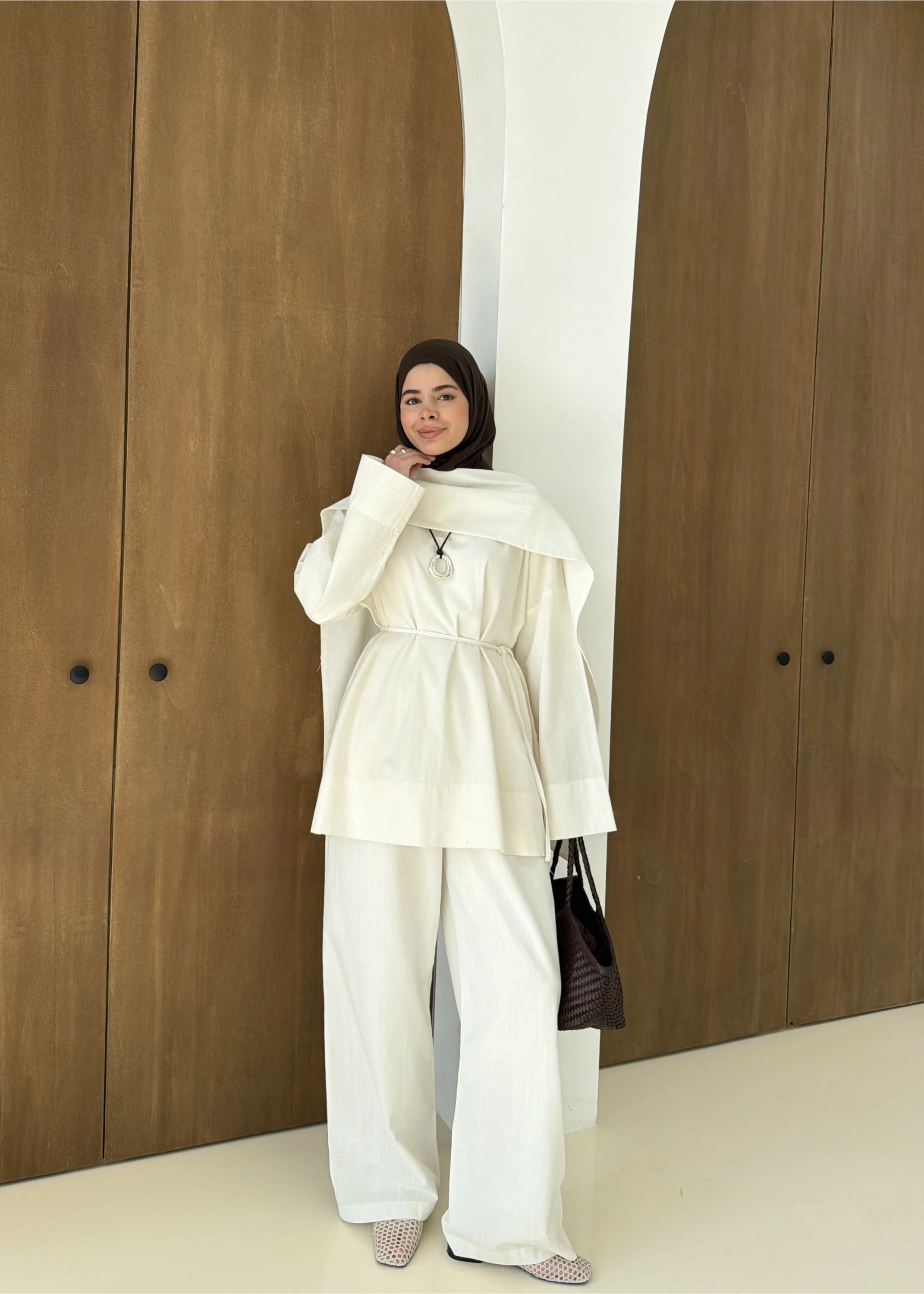 5471*TAKIM SEYYAR ŞALLI KETEN ( beyaz )