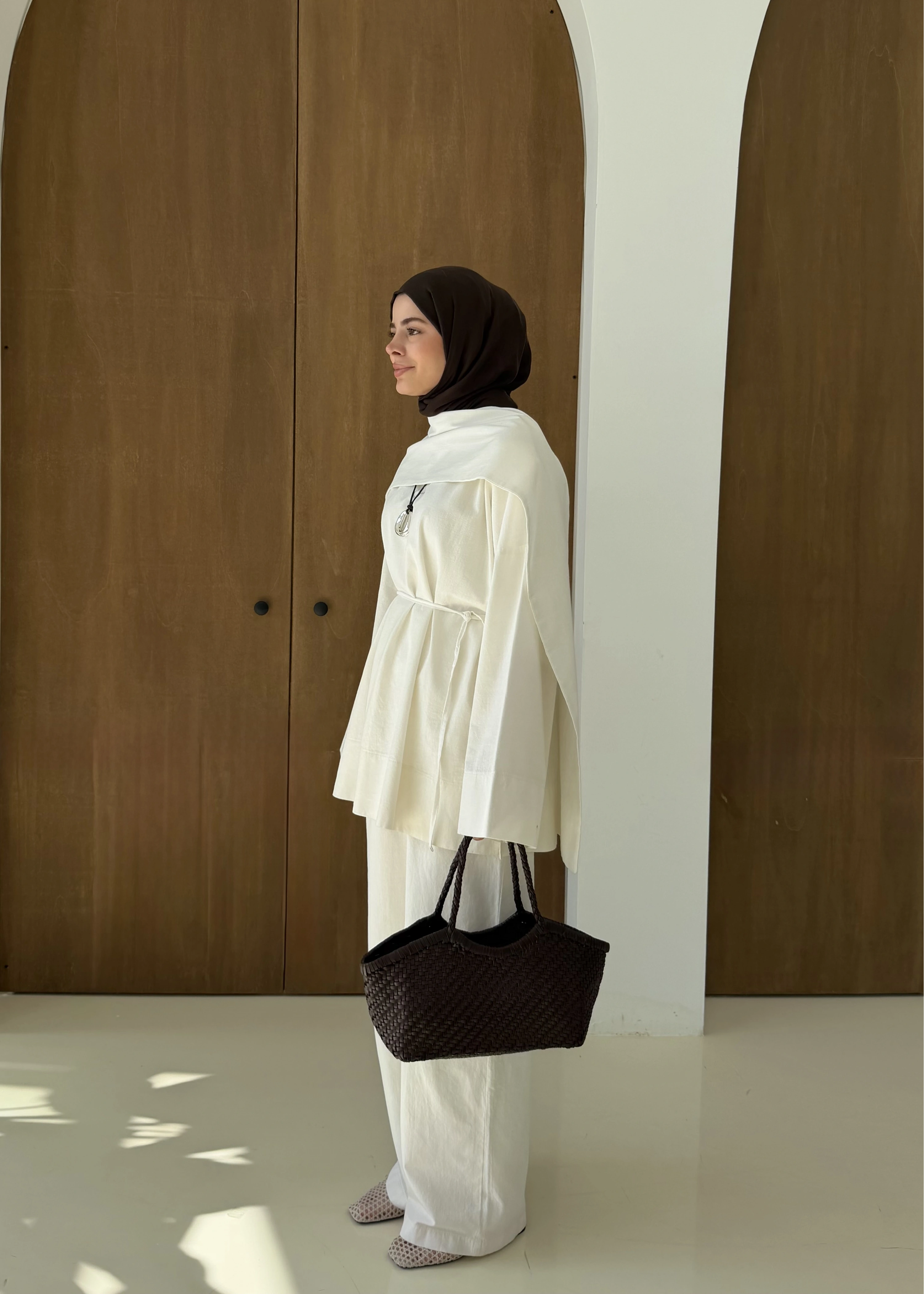 5471*TAKIM SEYYAR ŞALLI KETEN ( beyaz )