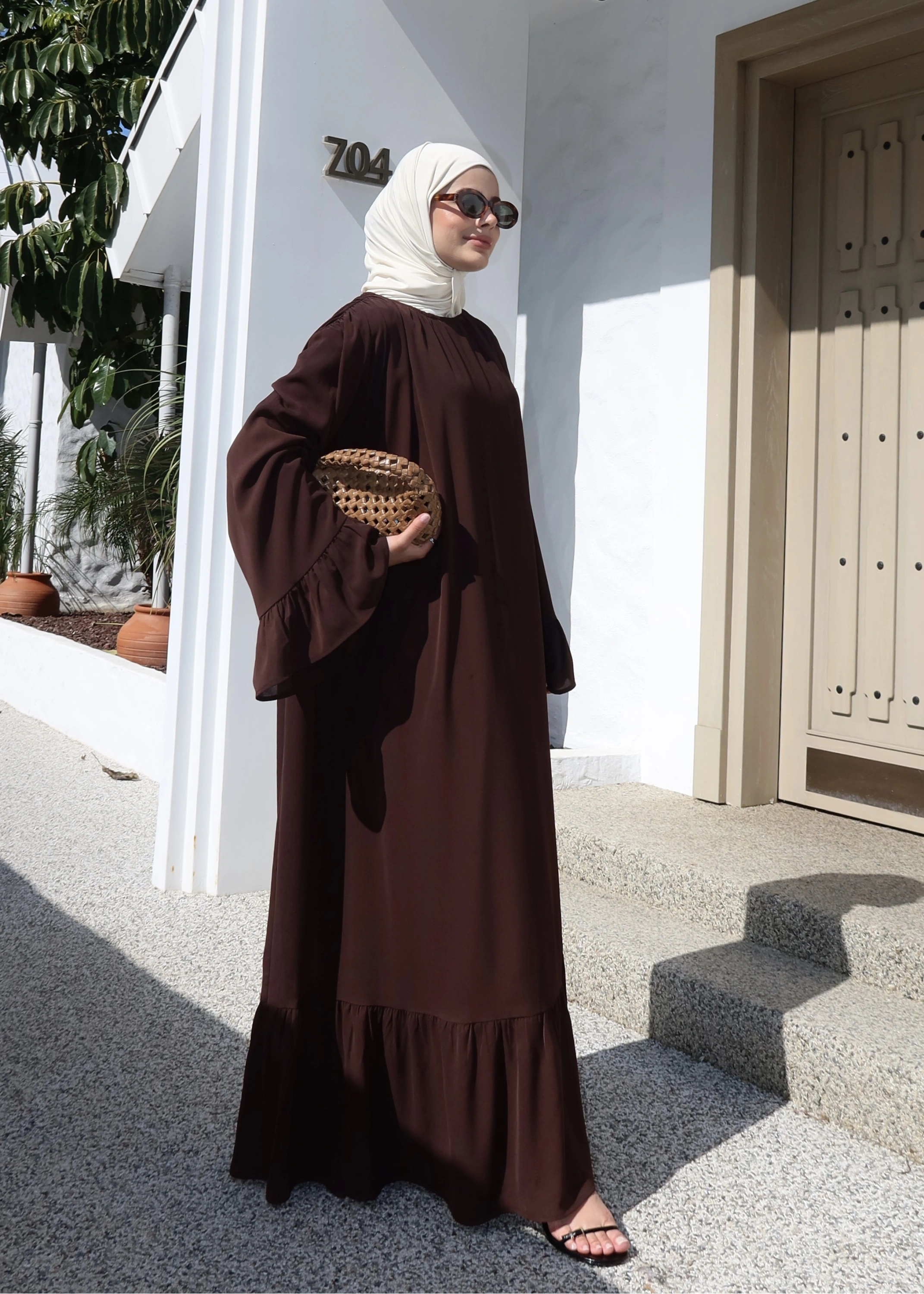 ARABİC HM ASTARLI ELBİSE (acı kahve)