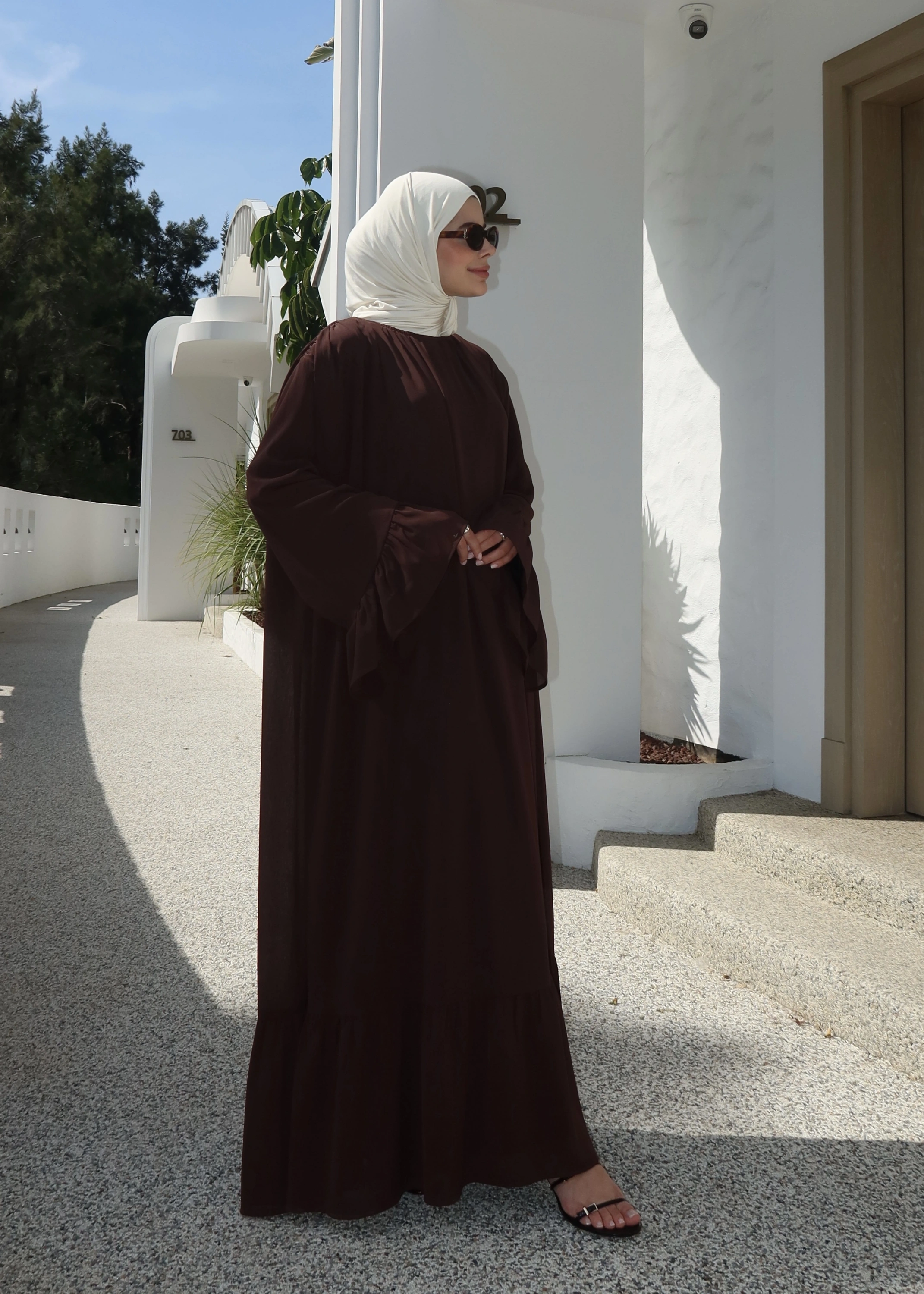 ARABİC HM ASTARLI ELBİSE (acı kahve)