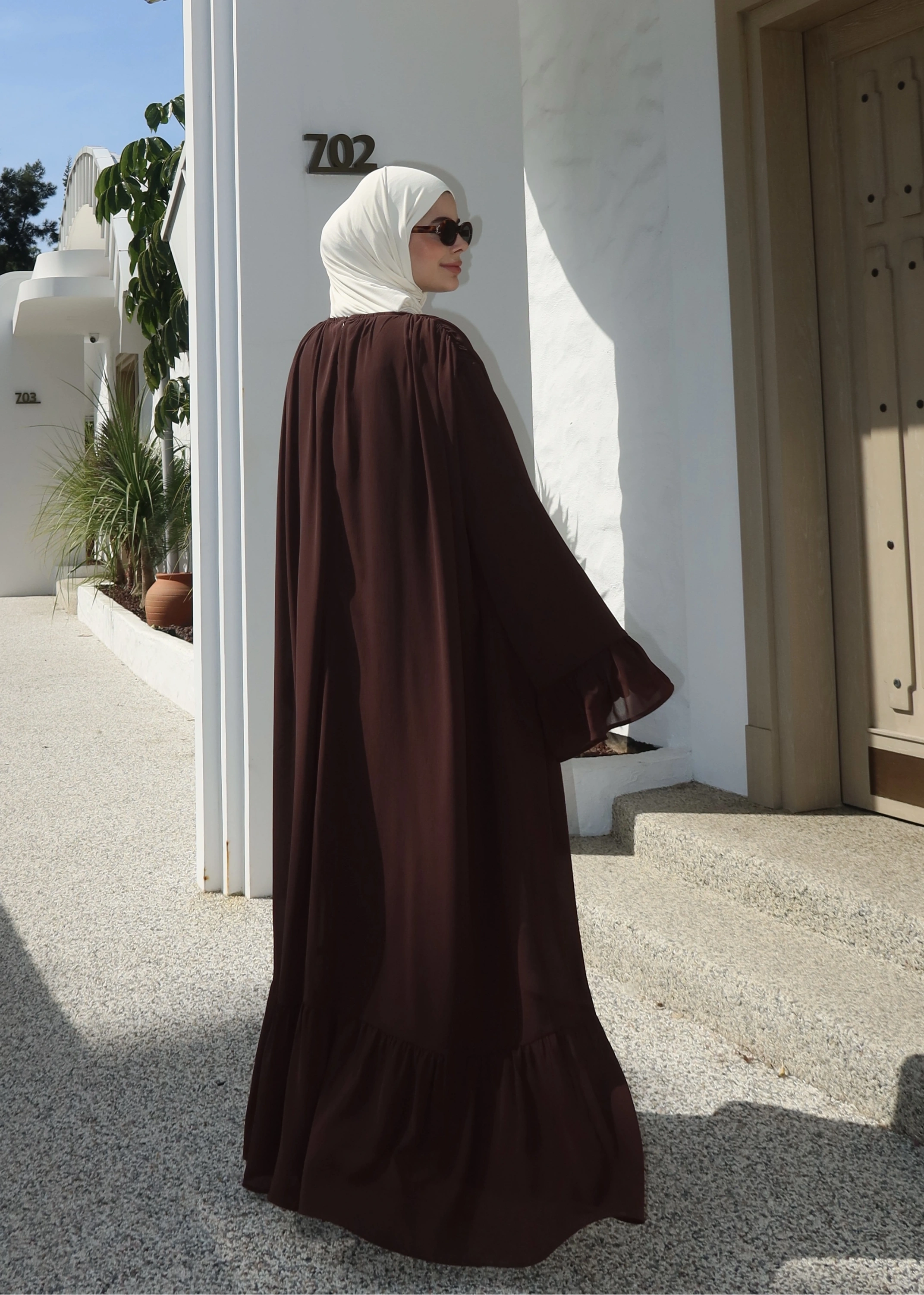 ARABİC HM ASTARLI ELBİSE (acı kahve)