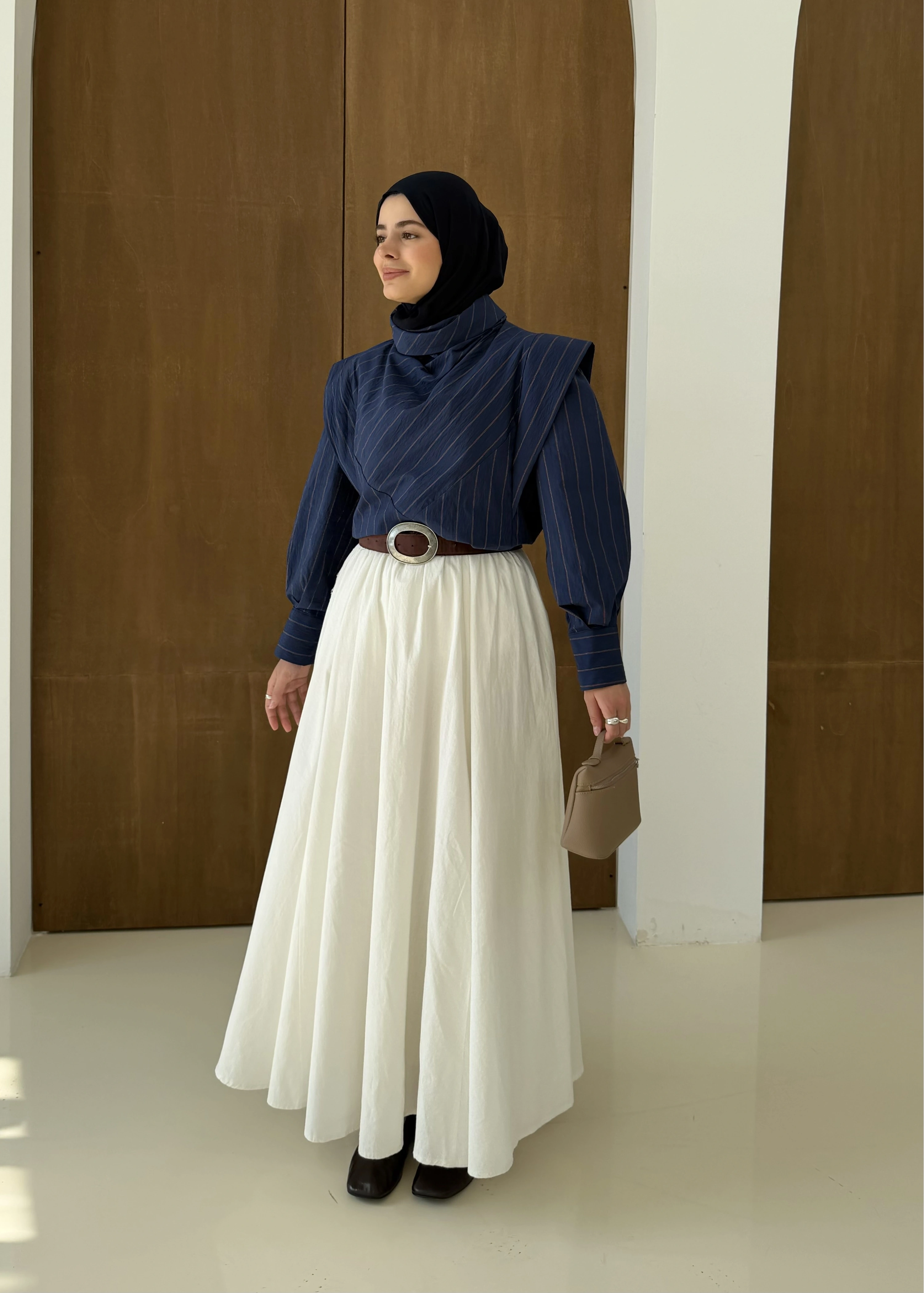 ÇİZGİLİ GÖMLEK lacivert