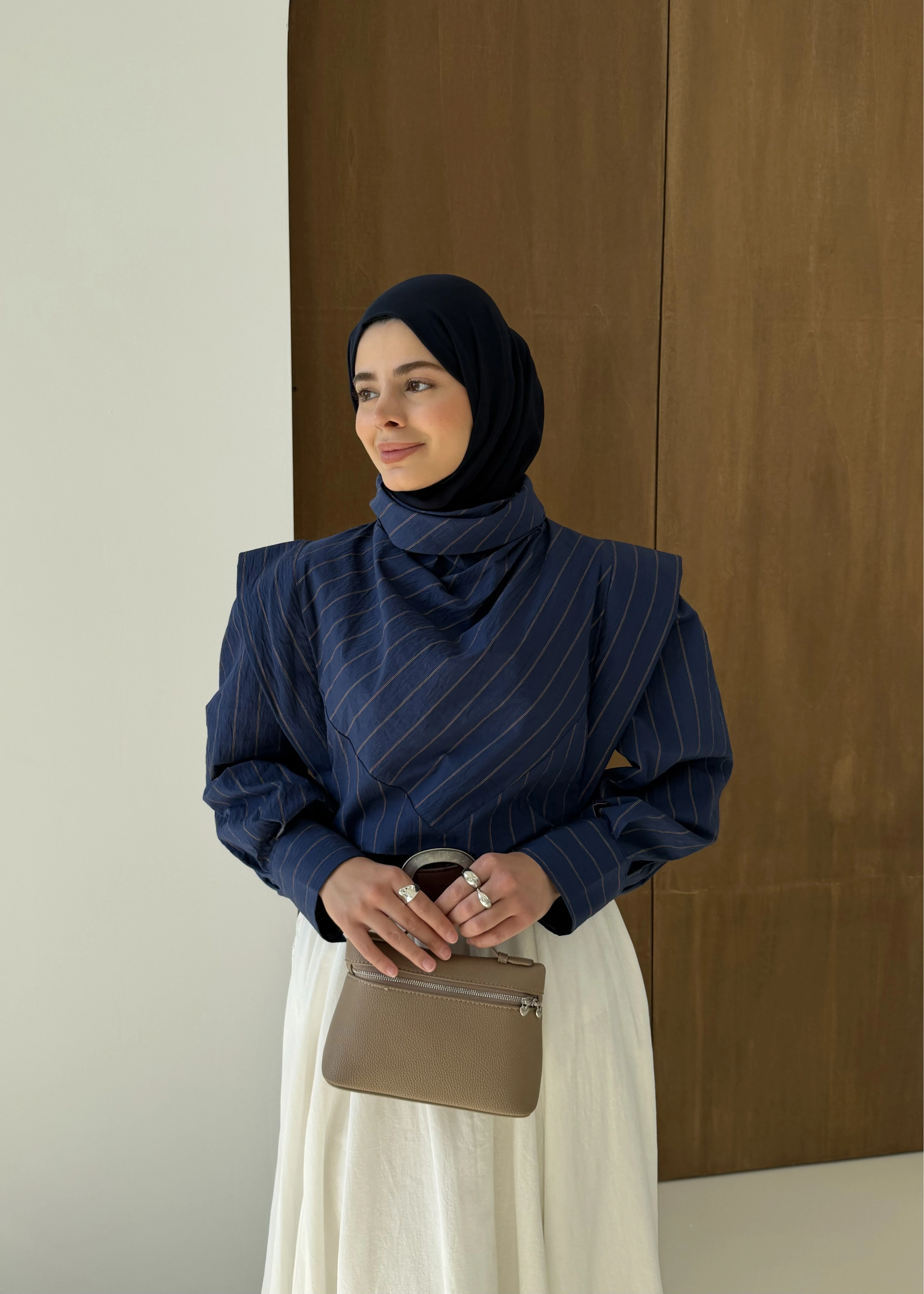 ÇİZGİLİ GÖMLEK lacivert