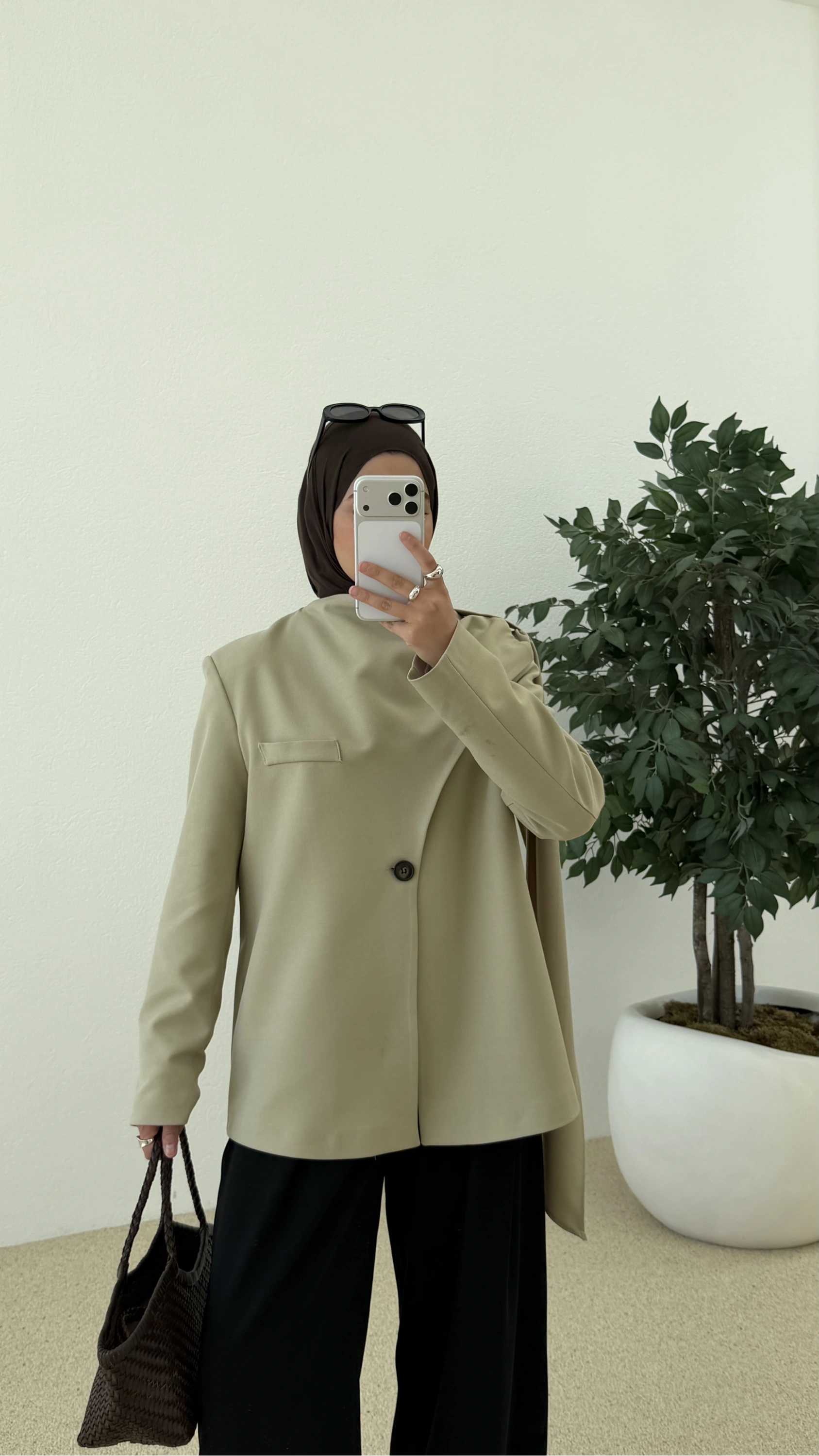 9007 ŞALLI BLAZER CEKET BEJ