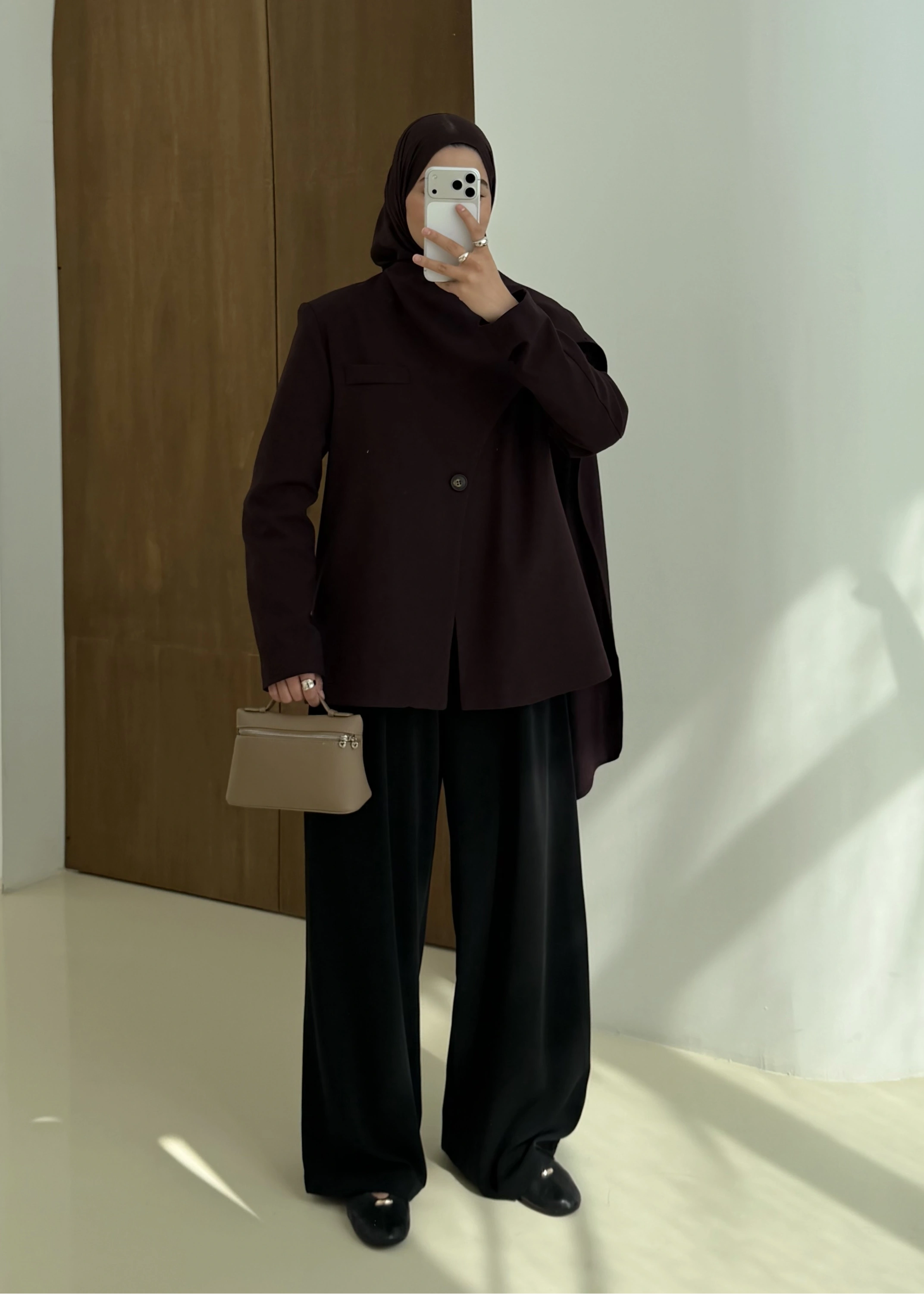 9007 ŞALLI BLAZER CEKET  MÜRDÜM