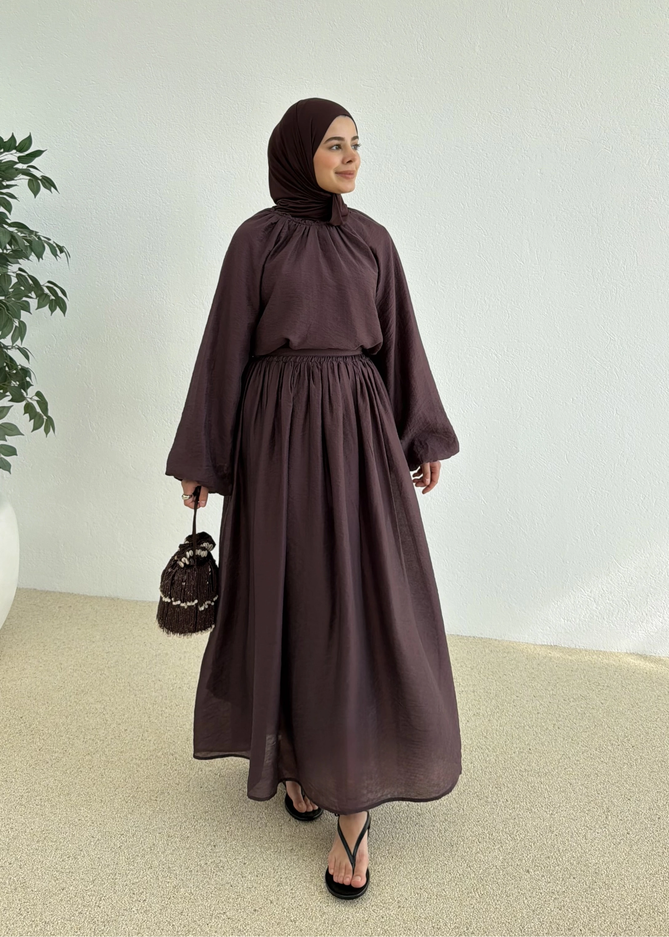 0097 POLİAMİD İKİLİ TAKIM bordo